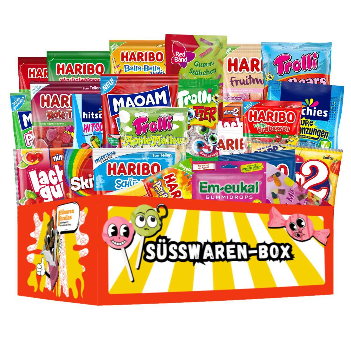 Fruchtgummi Bären & Co. Süßigkeit, Süßwaren Box mit den beliebten Klassikern und Neuheiten 3900g