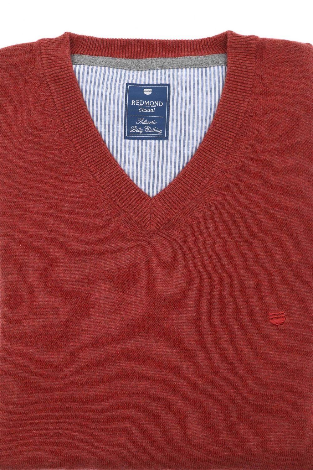 501 V-Ausschnitt-Pullover ROT Redmond