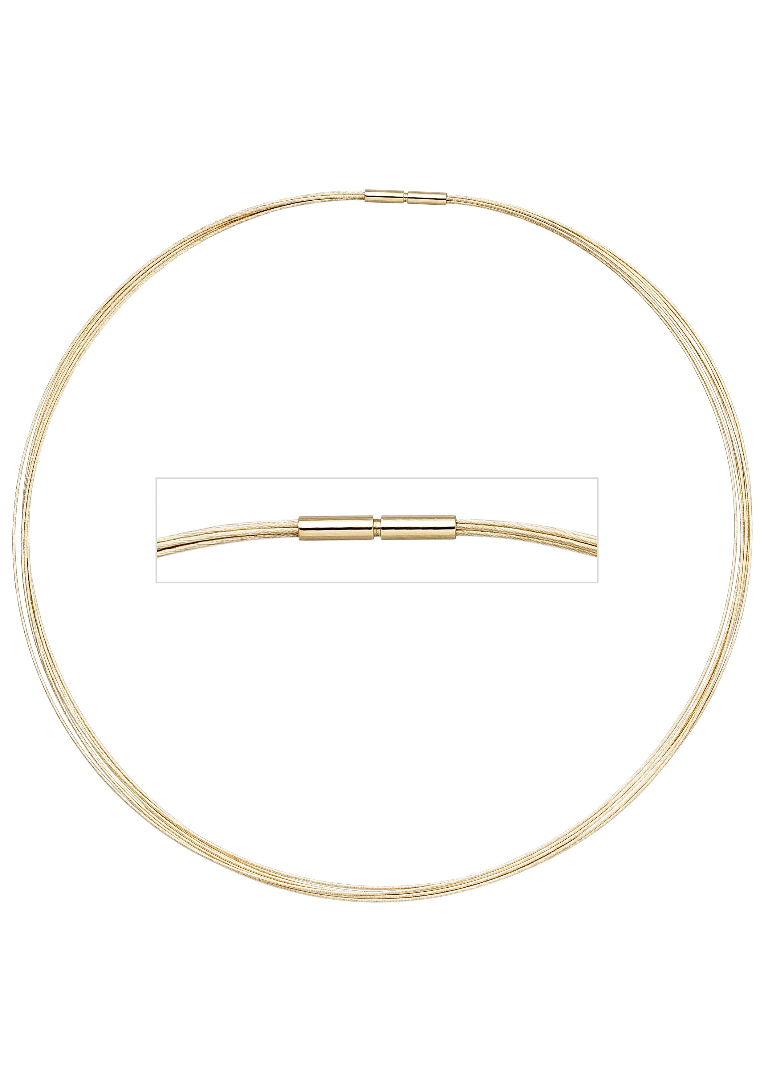 JOBO Halsreif, 7-reihig 585 Gold 50 cm g...
