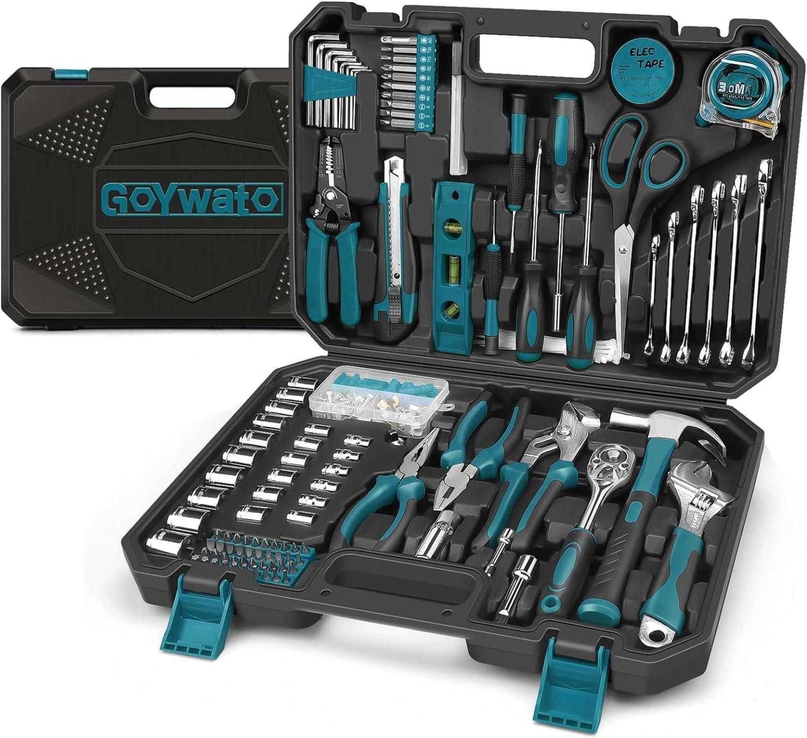 Multitool Werkzeugkoffer Gefüllt 287-tlg Profi Set Haushalt Ratschenschlüssel