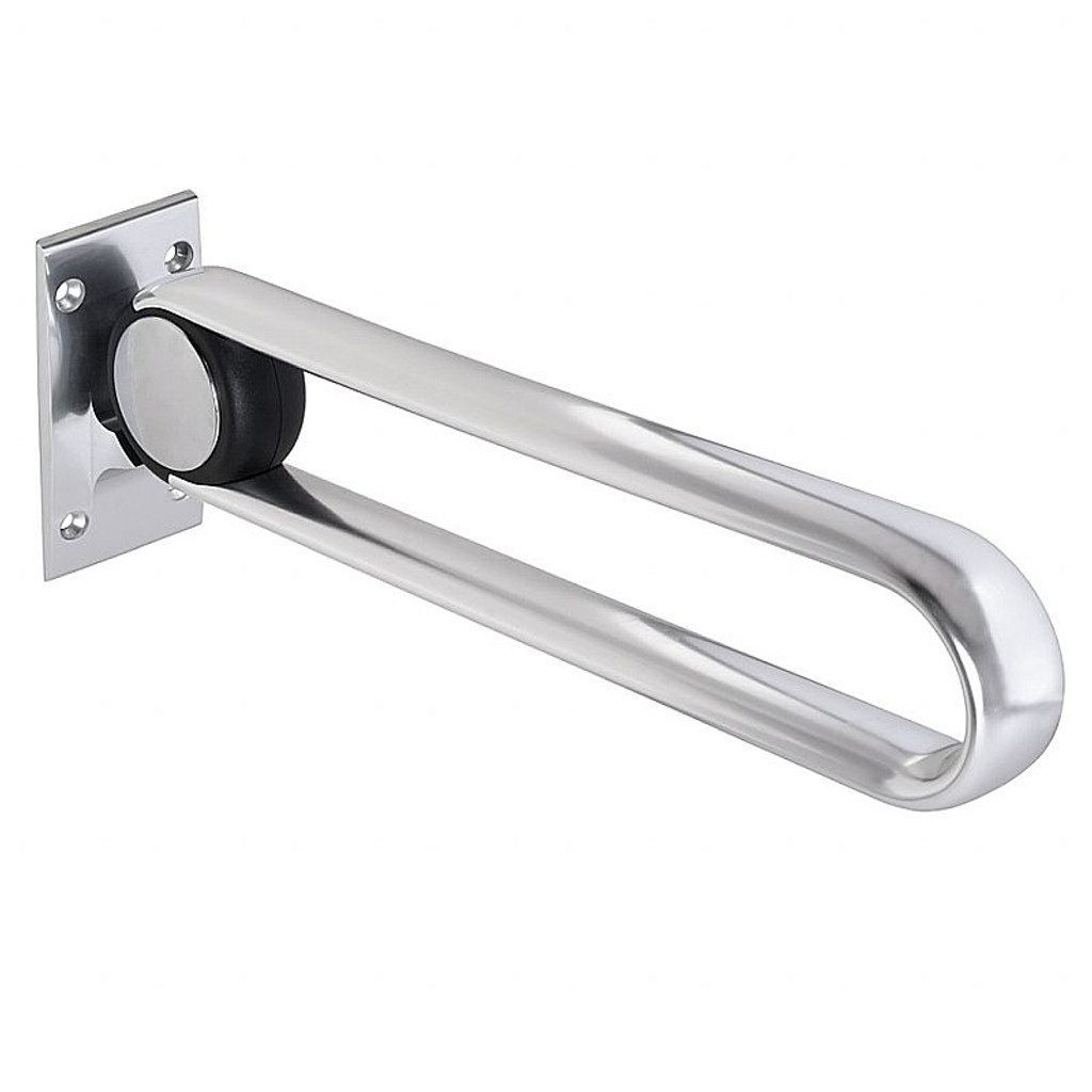 BRILLANTBAD® Stützklappgriff BELP Klappgriff in U-Form Aluminium Chrom für Bad & WC >> Bohren