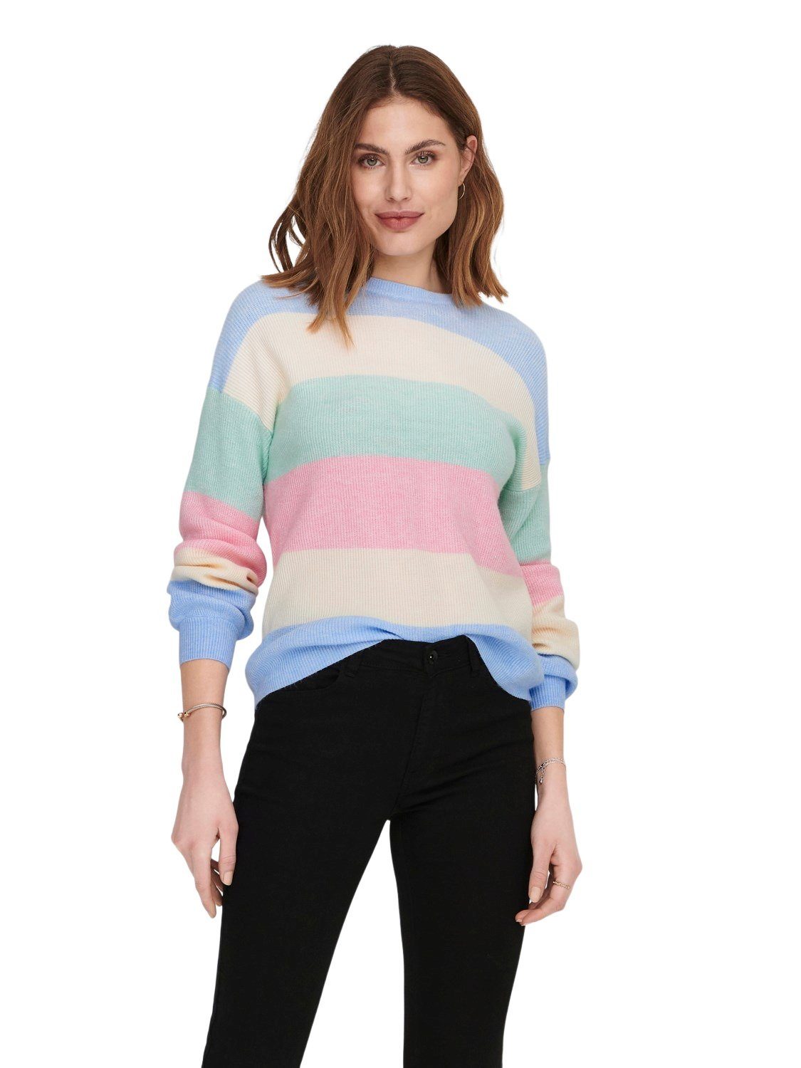 ONLY Strickpullover ONLATIA mit Rundhals Ausschnitt