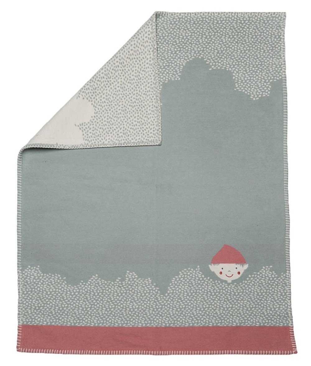 Babydecke Lena mit Stick 'Elf' 75 x 100 cm Hellgrün, DAVID FUSSENEGGER
