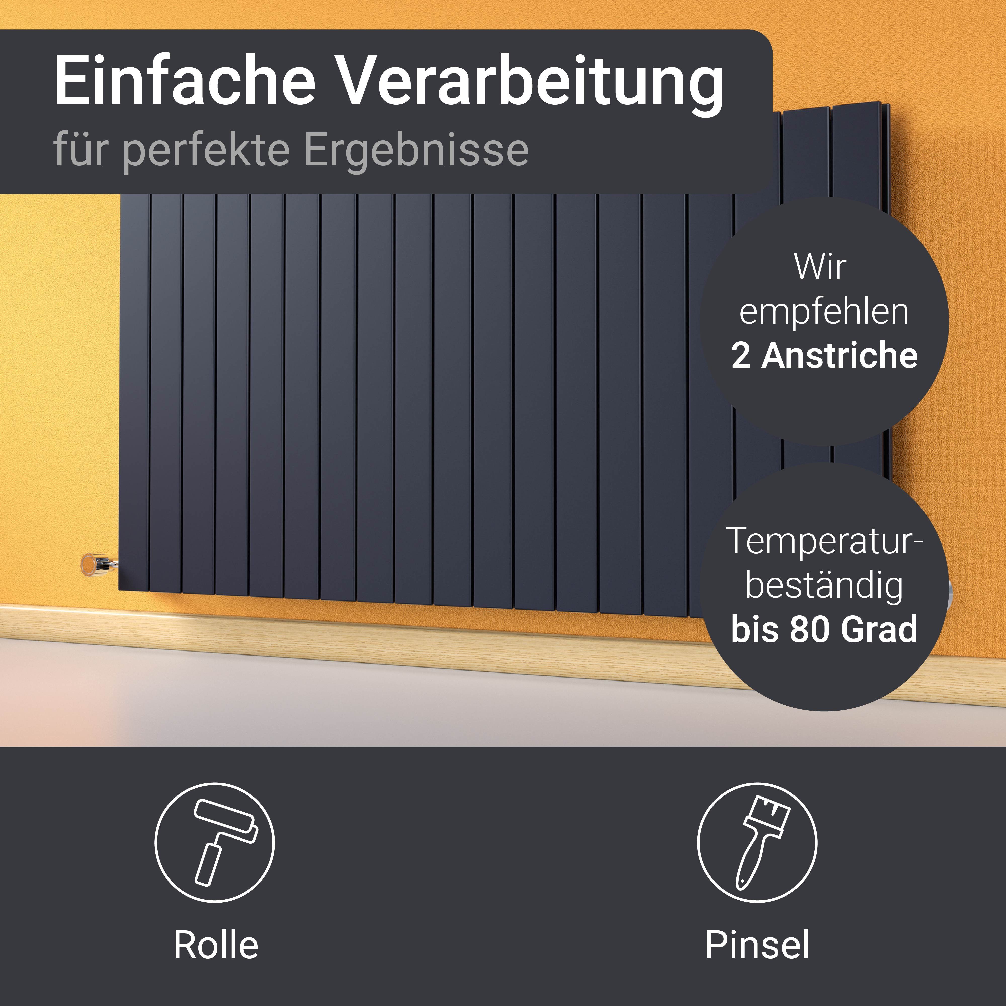 WO-WE Heizkörperlack Heizkörperfarbe Heizungsfarbe W903, 0,75-10L, Wasserbasis – Bild 4 von 5