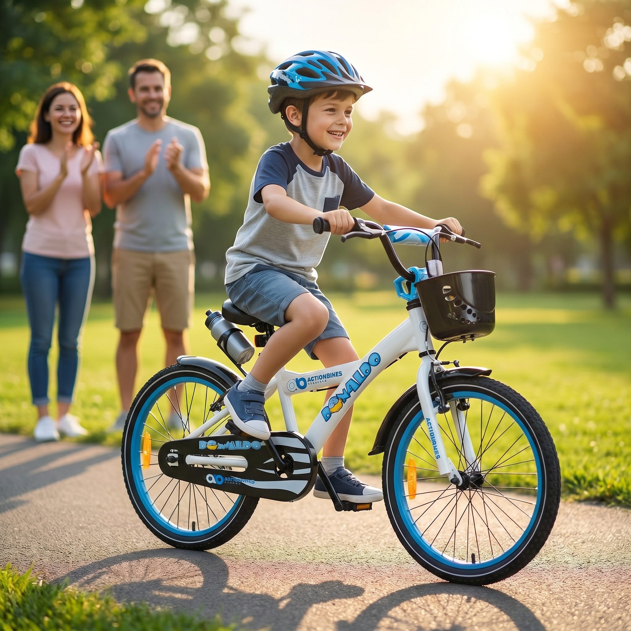 Actionbikes Motors Kinderfahrrad Kinder Fahrrad BMX Donaldo inkl. Korb, 1 Gang, ohne Schaltung, (V-Brake-Bremsen, Luftbereifung, Schutzbleche)