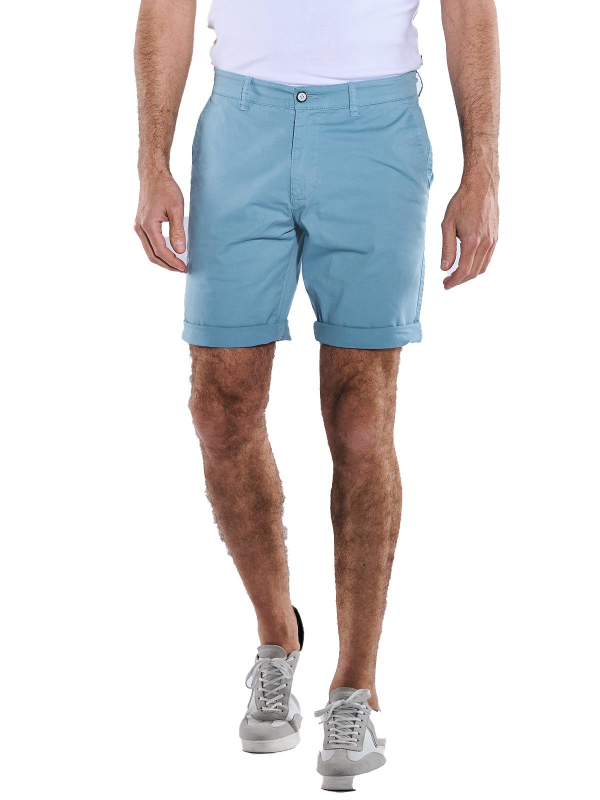 Bermudas Herren Chino-Bermuda regular, Petrolblau