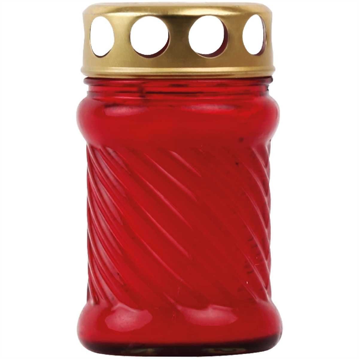 HS Candle Grabkerze (1-tlg), Grableuchte, Glas in Rillenoptik, befüllt