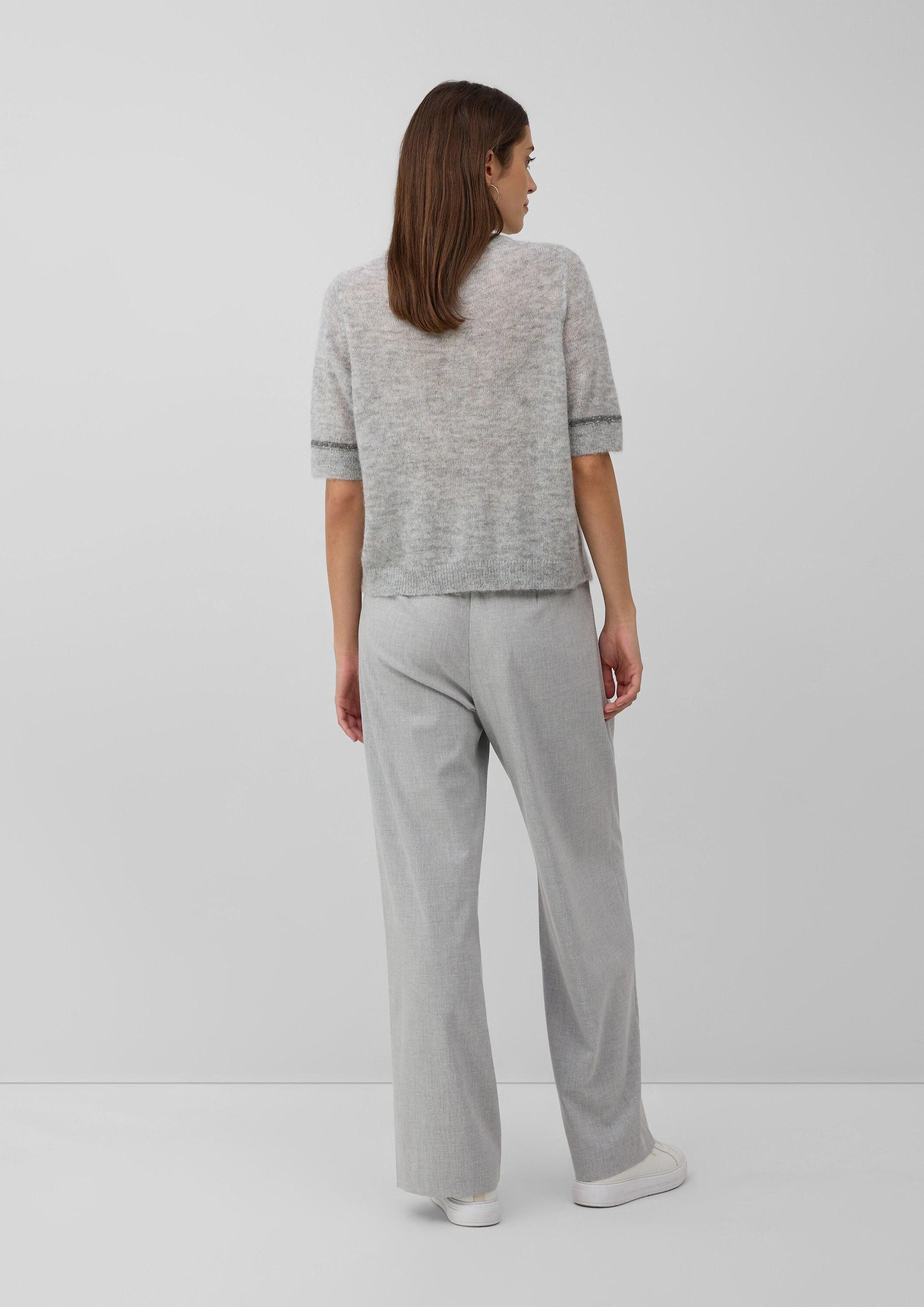 s.Oliver Cardigan Strickjacke Alpakamix-Cardigan mit Kontrast-Details und Pailletten