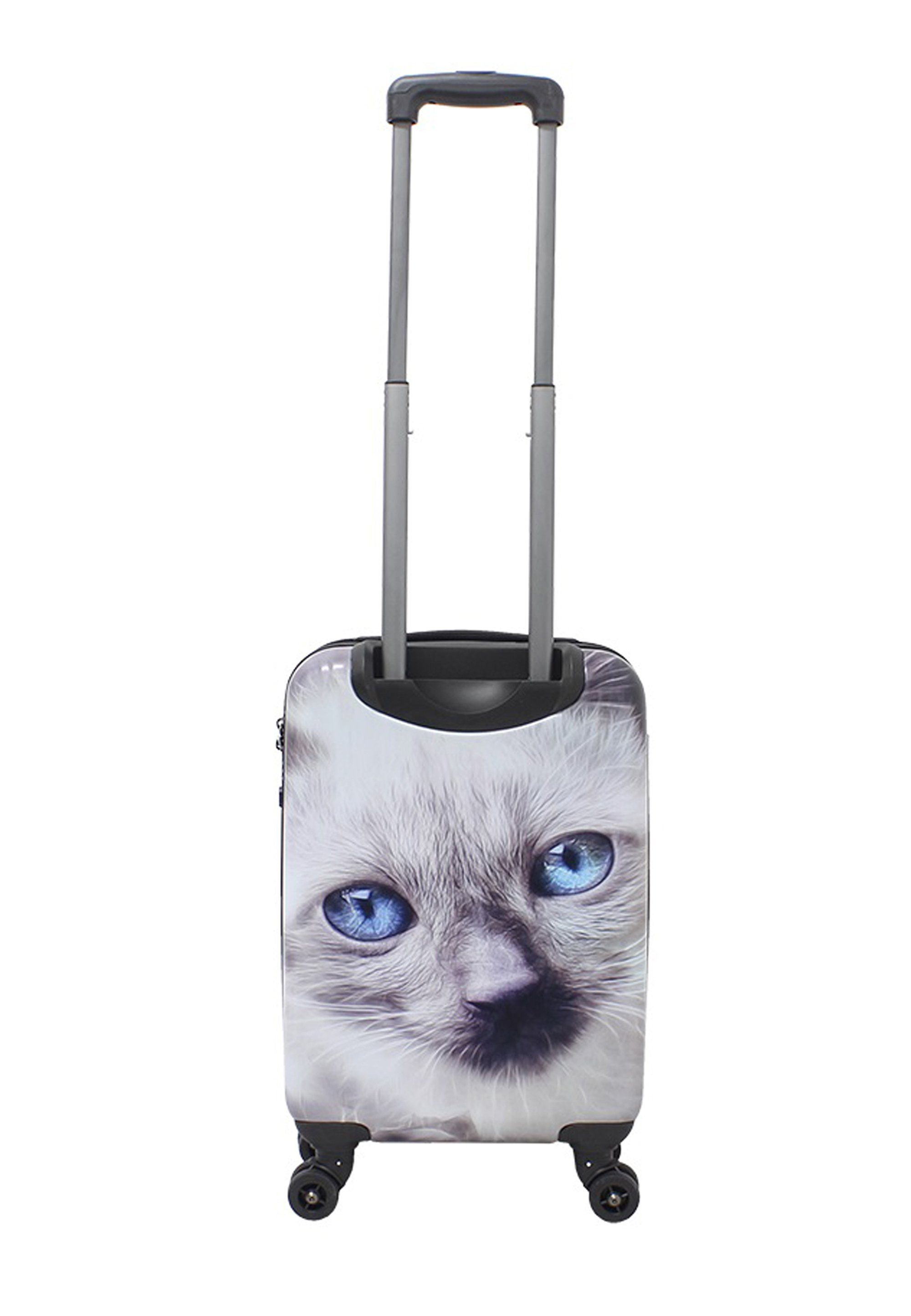 White Saxoline® mit niedlichem Koffer Cat, Katzenmotiv