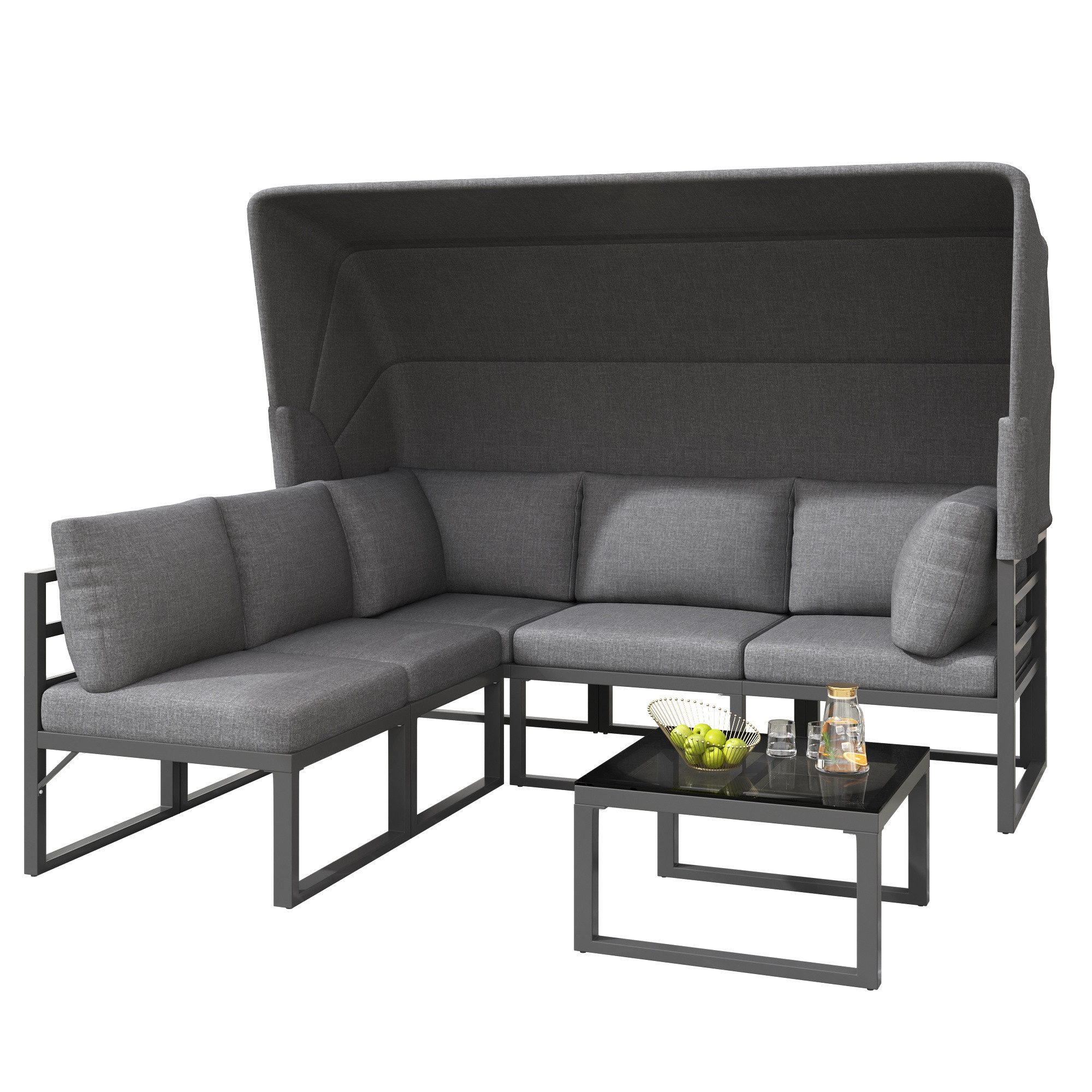 XDOVET Gartenlounge-Set Sonneninsel-Sitzgruppe wasserfest für 4-6 günstig online kaufen