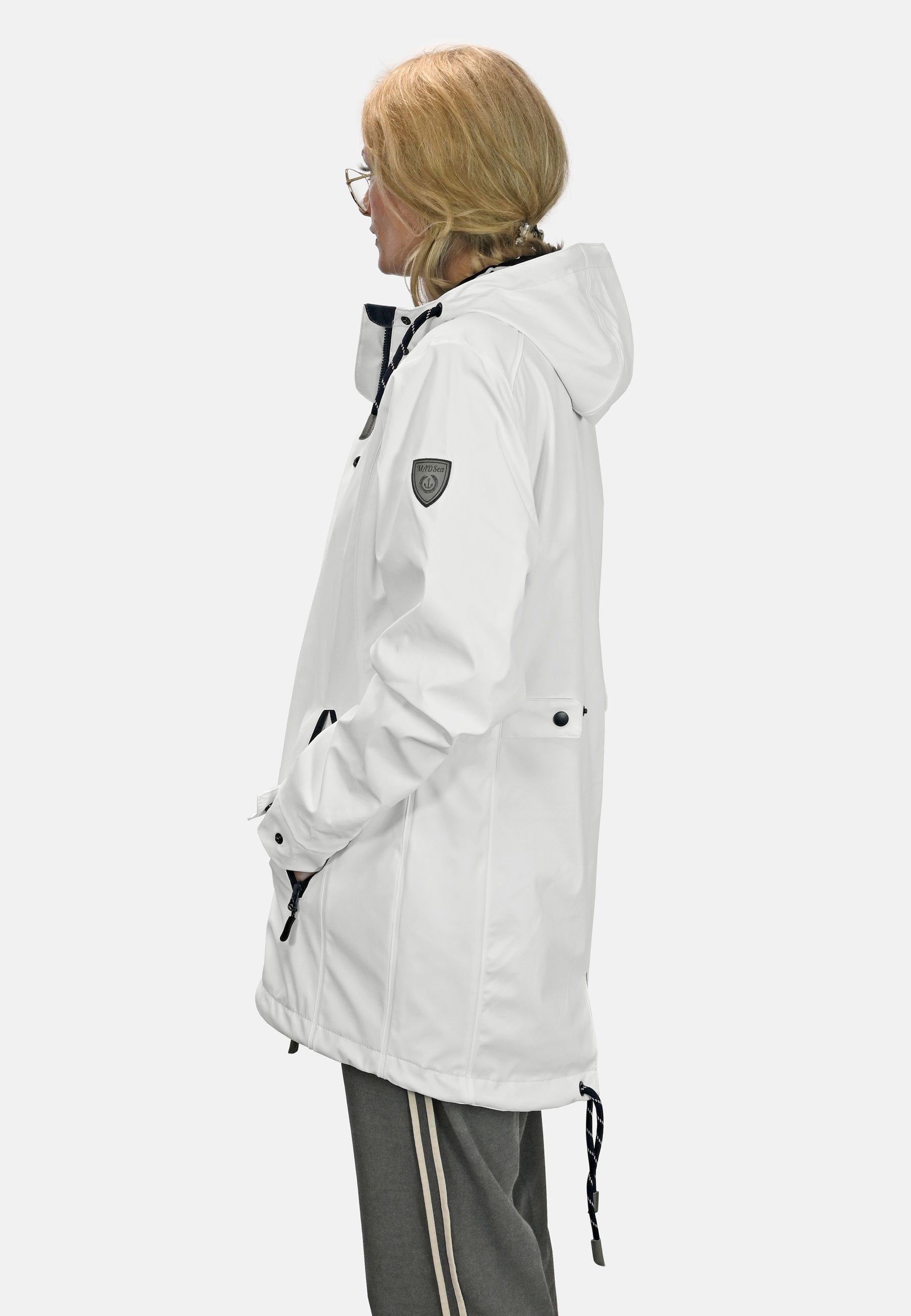 MADSea Regenjacke Friesennerz Weiß wasserdichter Regenmantel weiß maritim