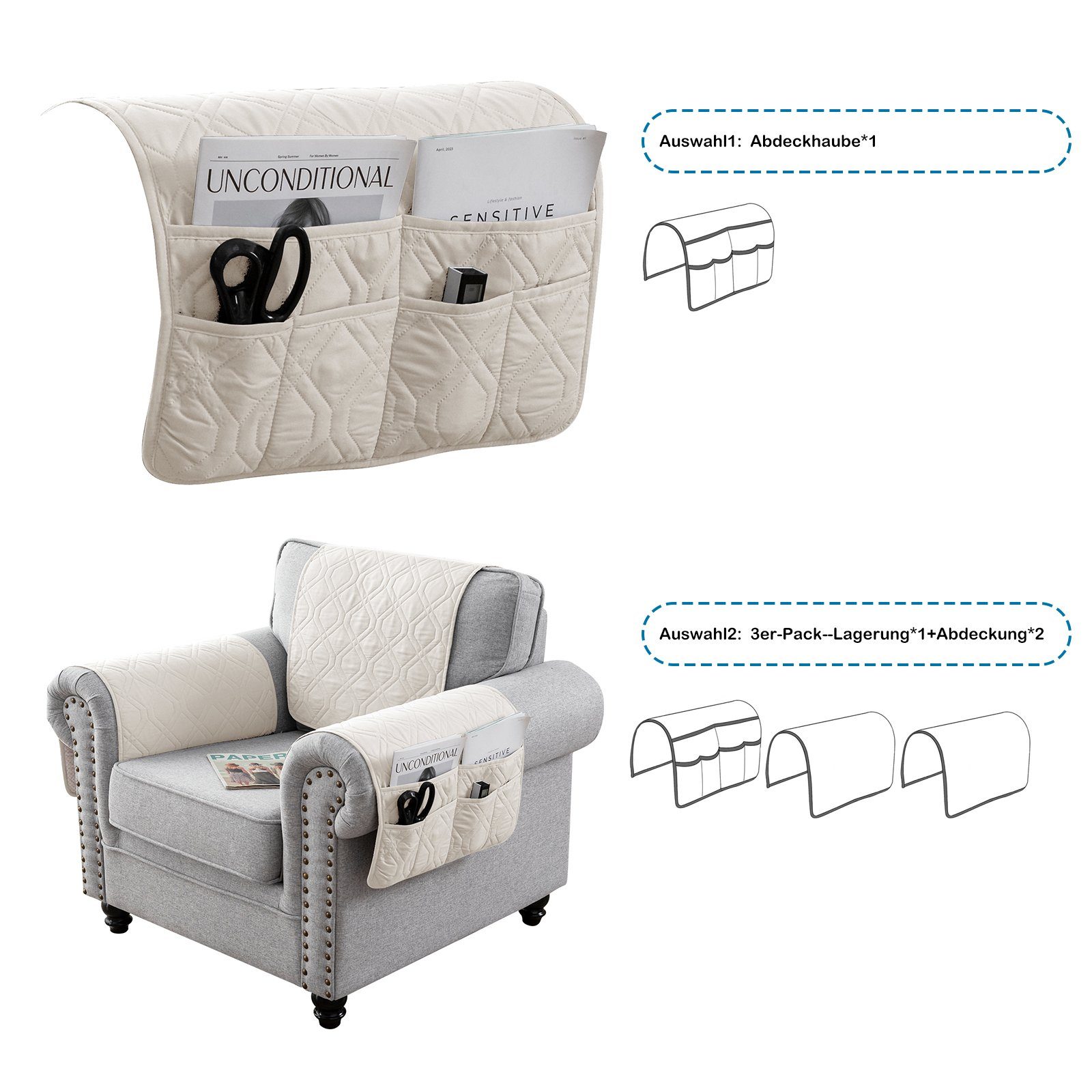 BTTO Sesselschoner Sofa Armlehnenbezüge,Sofahusse Sesselschoner mit günstig online kaufen