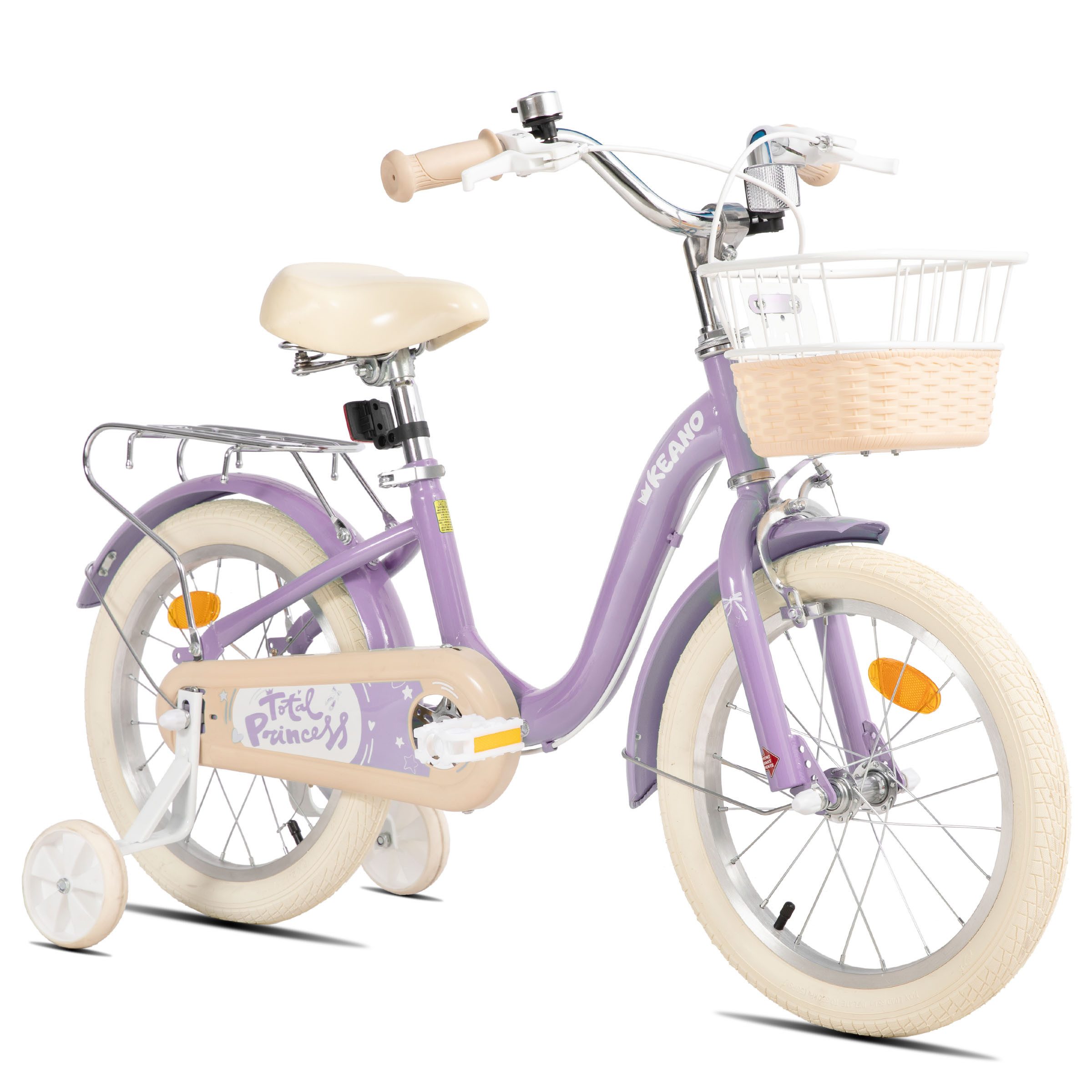 JOYSTAR Kinderfahrrad 16/20 Zoll Fahrräder für Mädchen Geeignet 4-13 Jahren, mit Korb, Kotflügel, Kettenschutz, Gepäckträger und Stützrädern