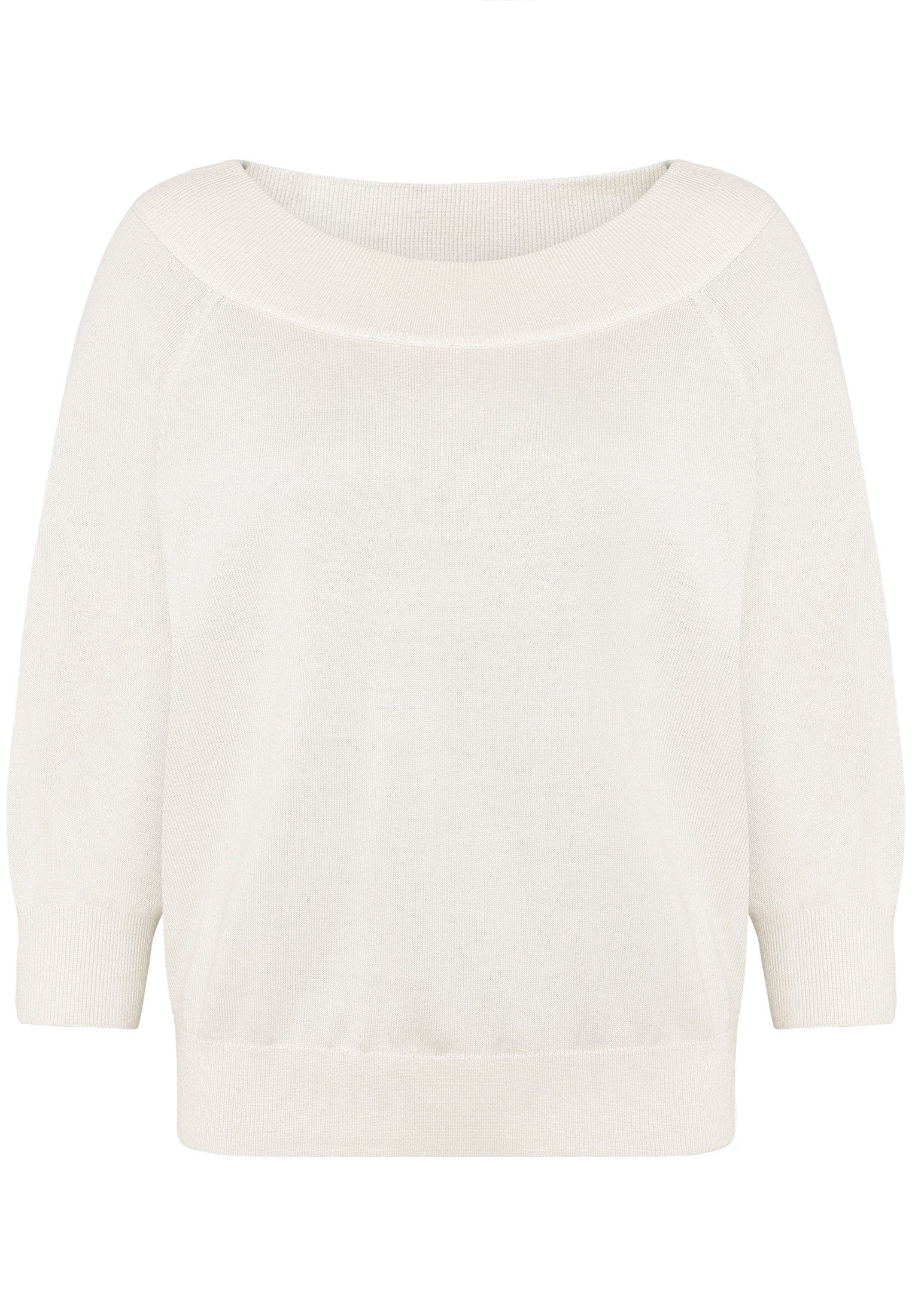 Zero Strickpullover Damen mit Carmenausschnitt (1-tlg) Plain/ ohne Details