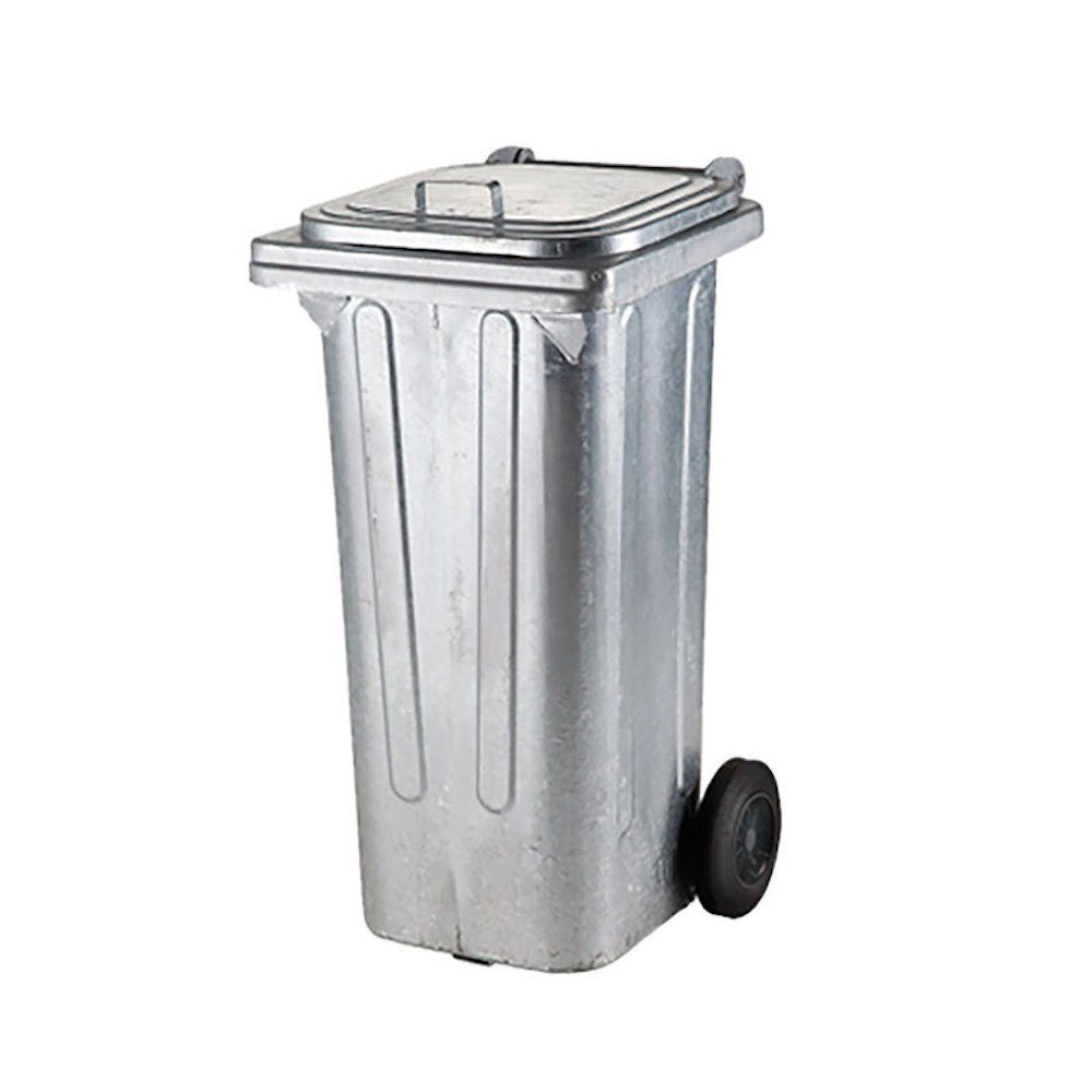 PROREGAL® Mülltrennsystem Mini Container Verzinkt, 240 Liter, HxBxT 105x57x71,2cm, Verzinkt