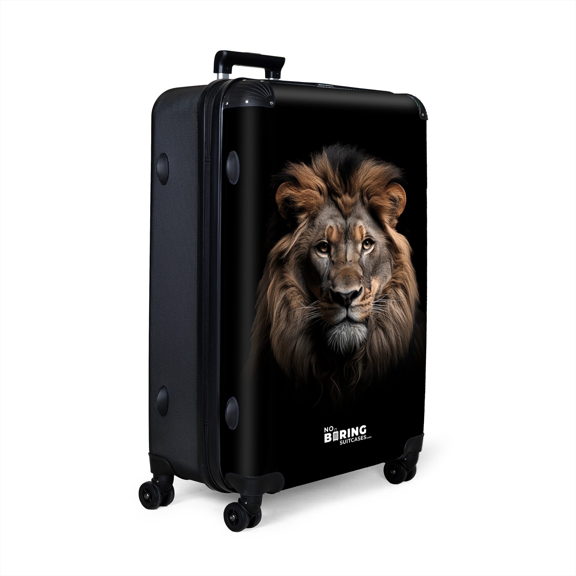 NoBoringSuitcases.com© Hartschalen-Trolley Nahaufnahme eines Löwen mit günstig online kaufen