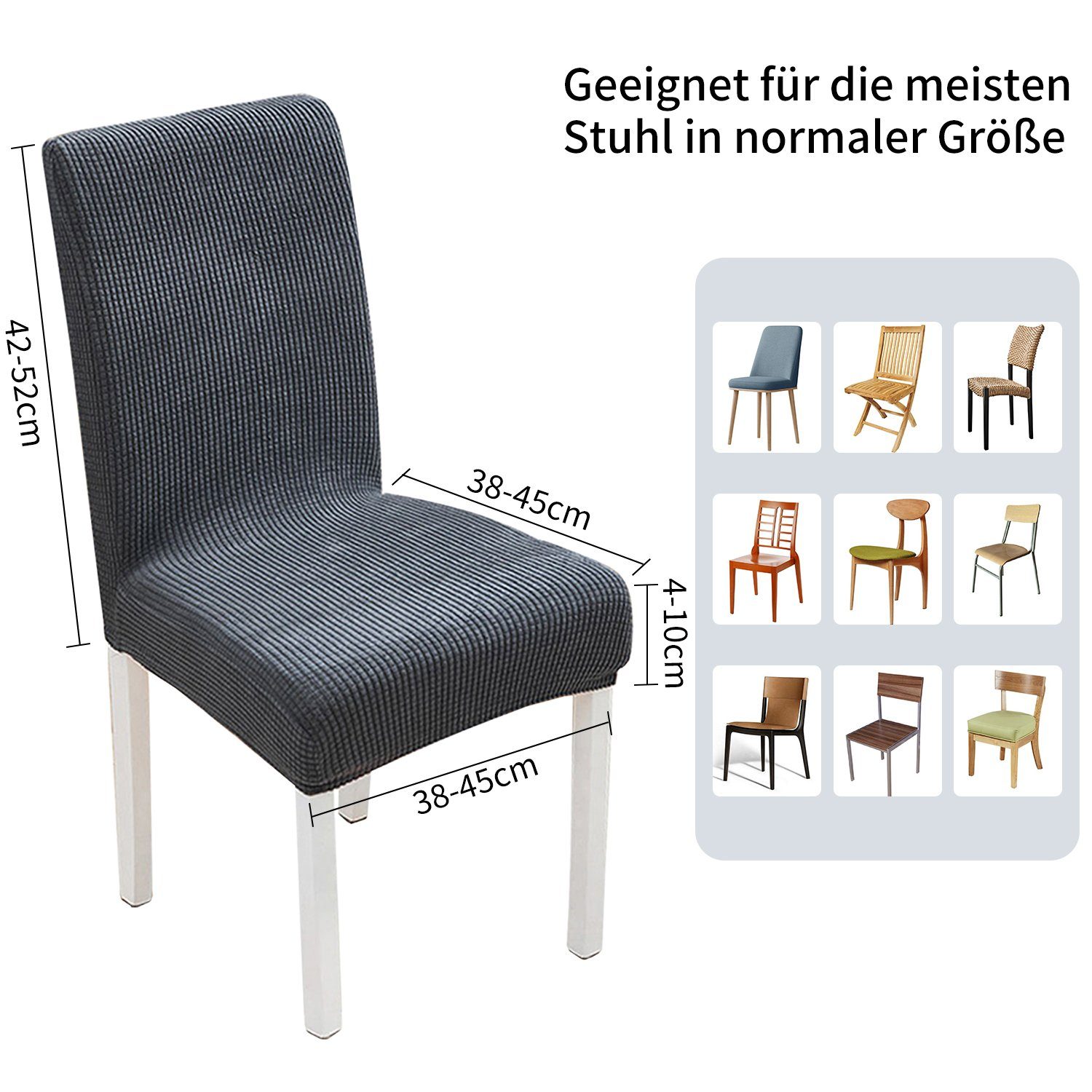 Rot-M Hussen,Schwingstühle, Stuhlhussen, Sitzflächenhusse 7Magic, Stretch Elastische Stuhlbezug Universal Hochzeit