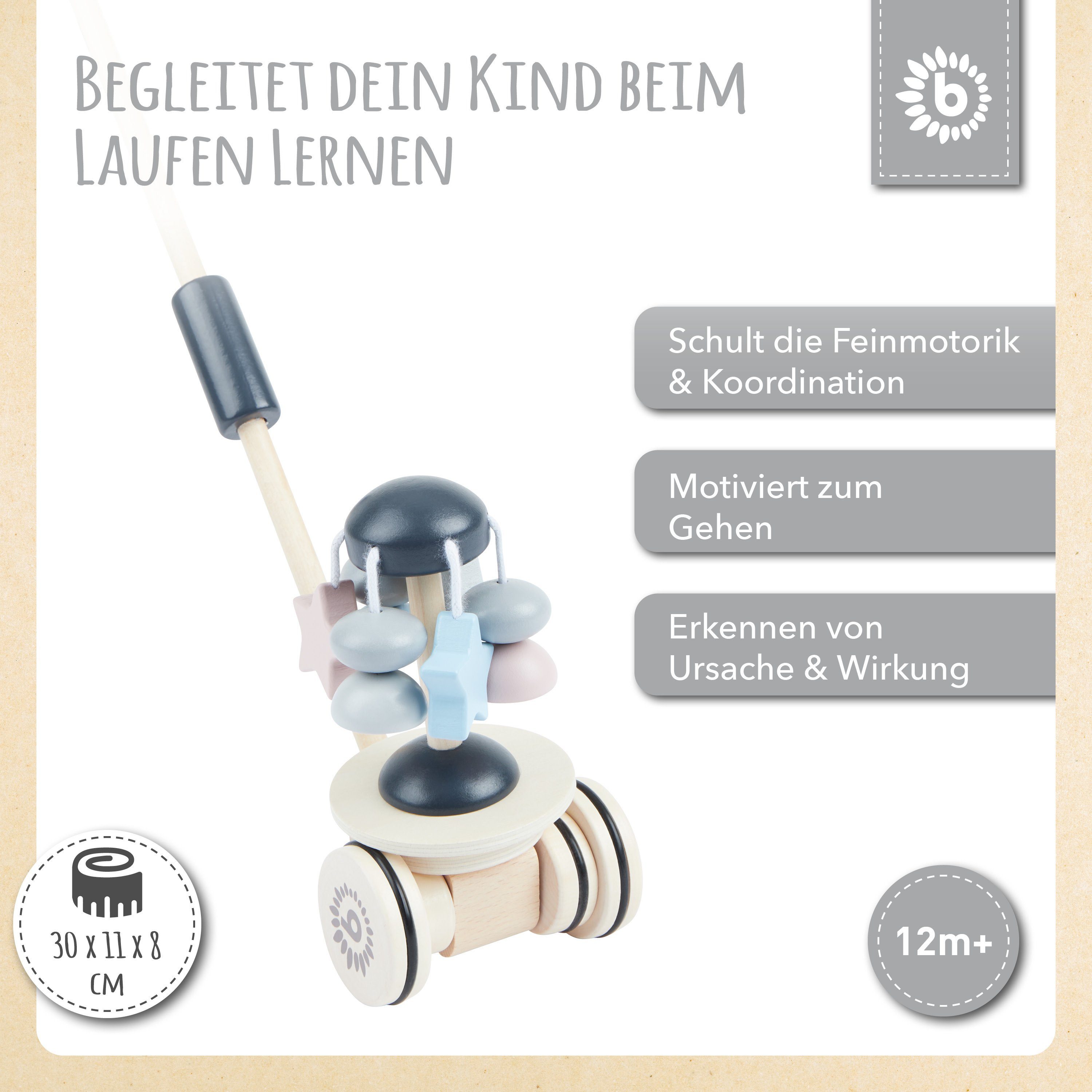 BIECO Nachziehtier Bieco Schiebespielzeug Holz mit Stern-Karussell Schiebet günstig online kaufen