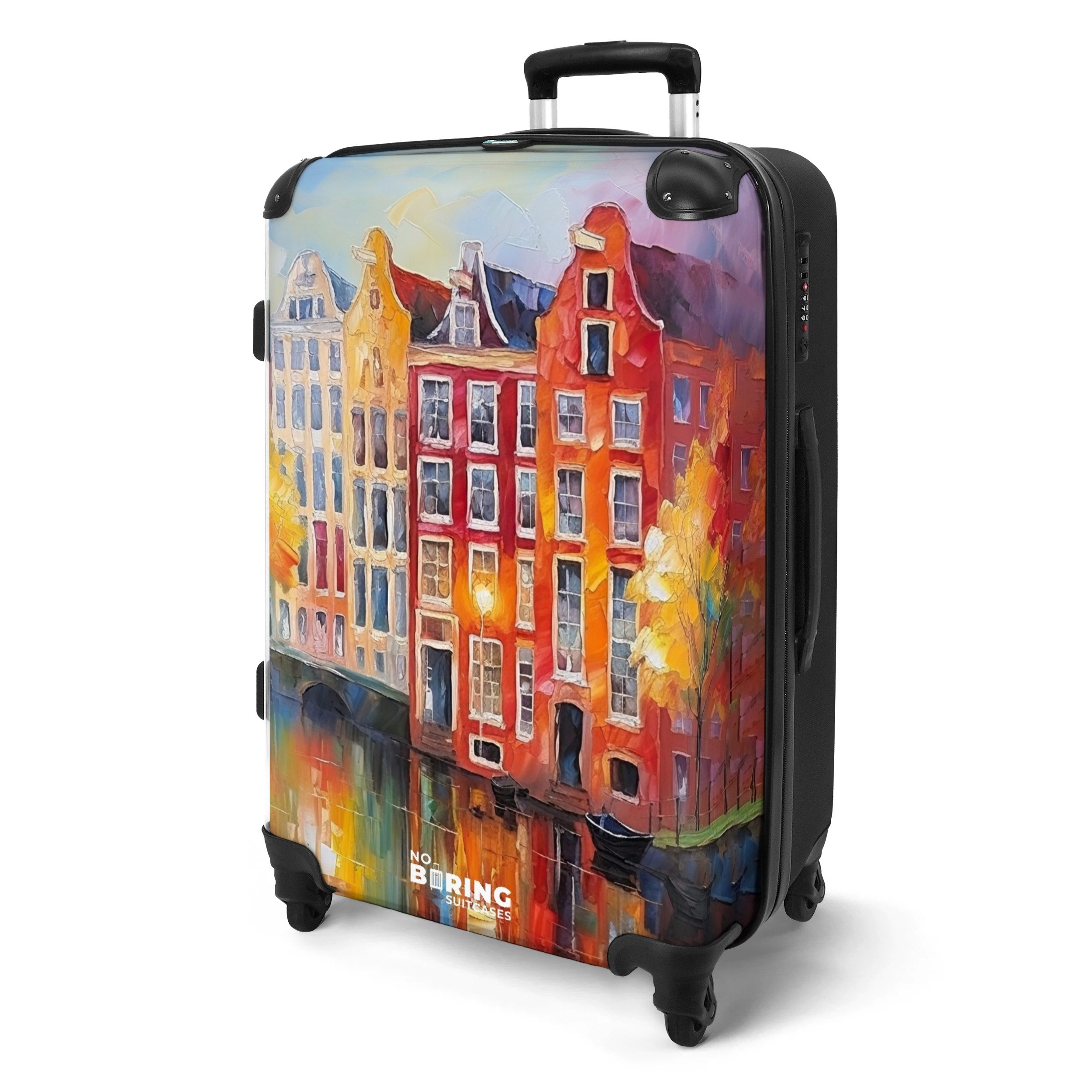 NoBoringSuitcases.com© Hartschalen-Trolley Grachtenhäuser - Kunst - günstig online kaufen