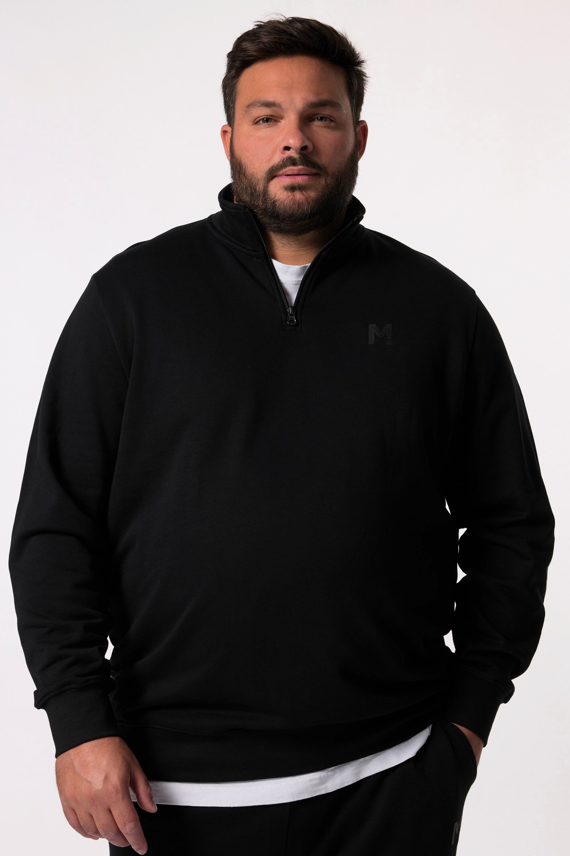 Men Plus Sweatshirt Men+ Sweat-Troyer Basic günstig online kaufen