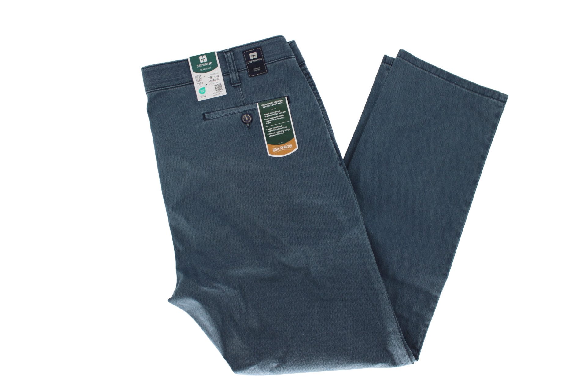 Club of Comfort Chinos Herren Chino Hose Marvin blau