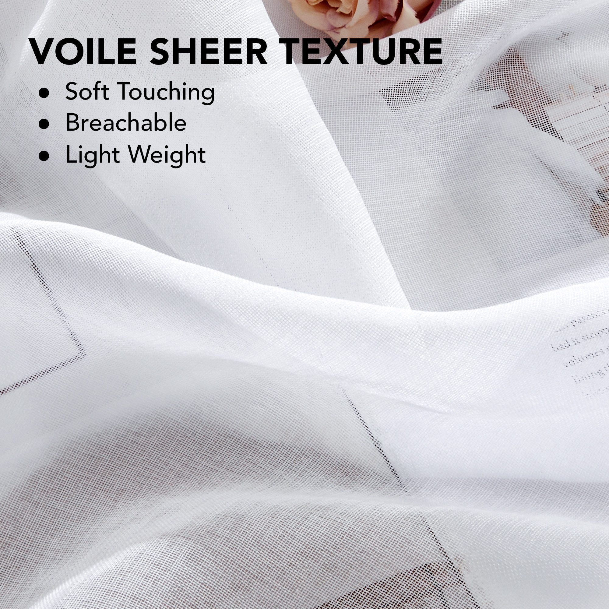 Deconovo Vorhang Gardinen Kräuselband Wohnzimmer Transparent Vorhänge für 2 günstig online kaufen