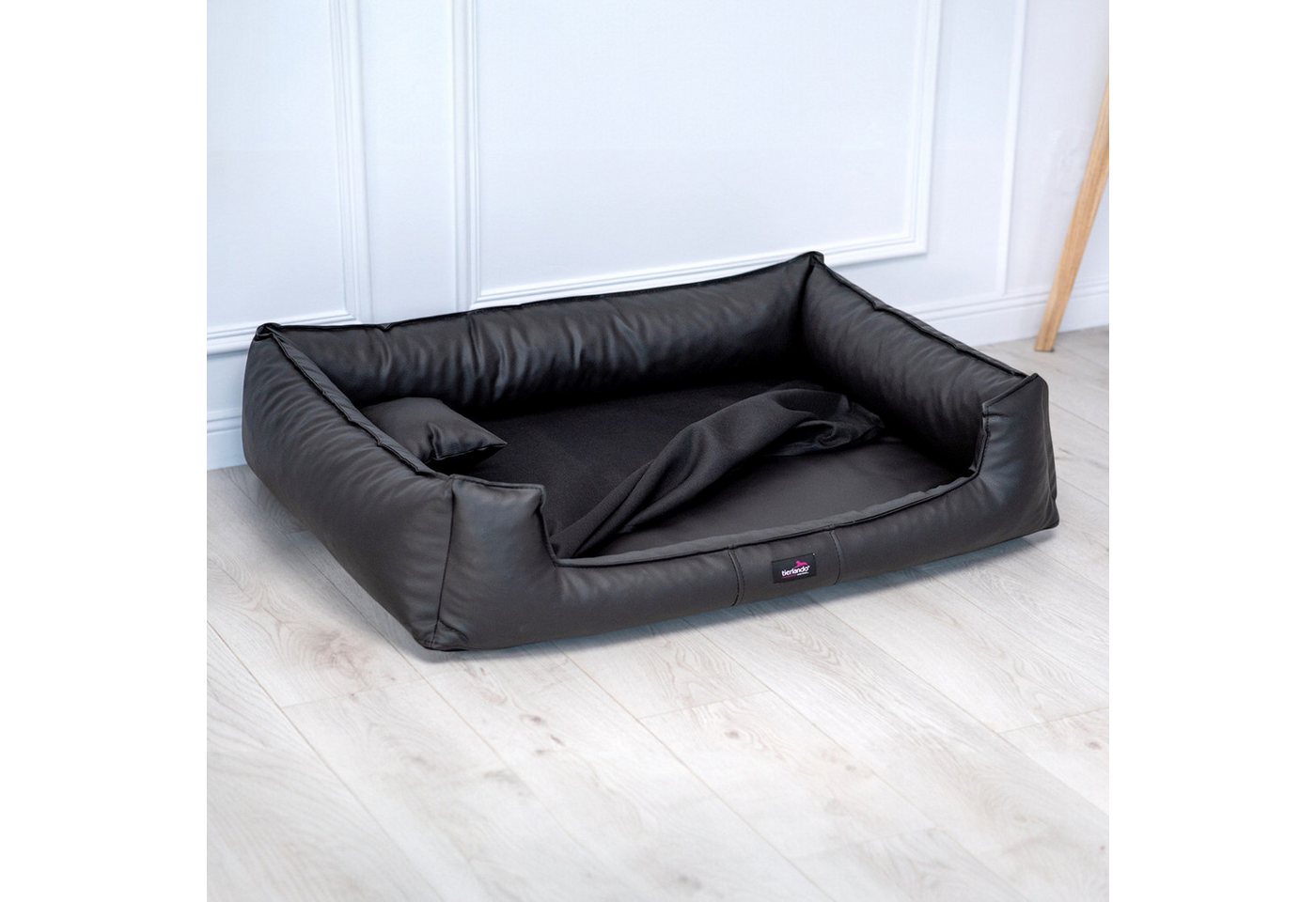 Thumbnail - tierlando® Tierbett Quick-Cover SOFT VELOURS 4-eckig Matratzenschoner GOOFY, PLUTO, LINU, Anti-Haar
