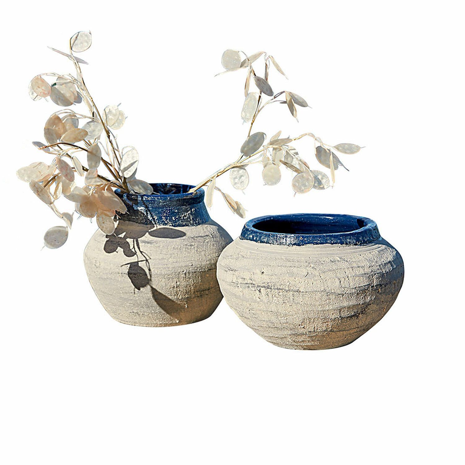 Tischvase Vase 2er Set Dolciaro beige/blau