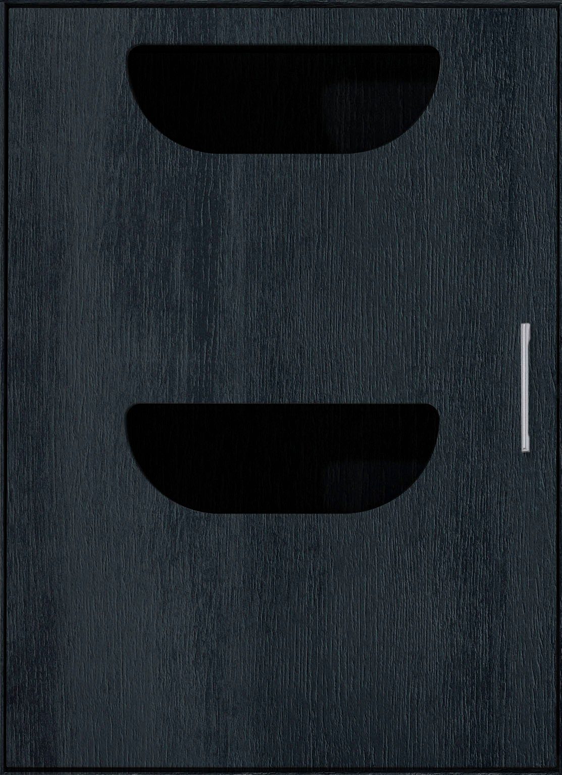 WASHTOWER Regalwürfel Innenelement schwarz mit schwarz Struktur für Washtower, Eiche Washtowerschränke 