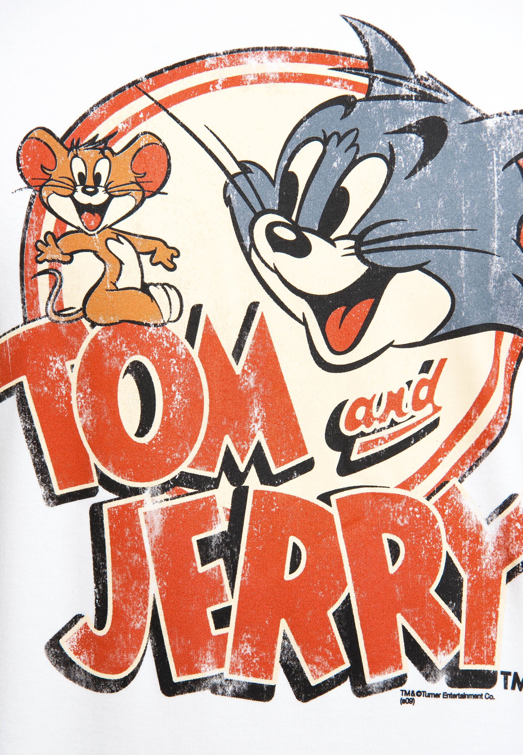 LOGOSHIRT T-Shirt Tom & Jerry - Logo Tom & blau mit Jerry-Print