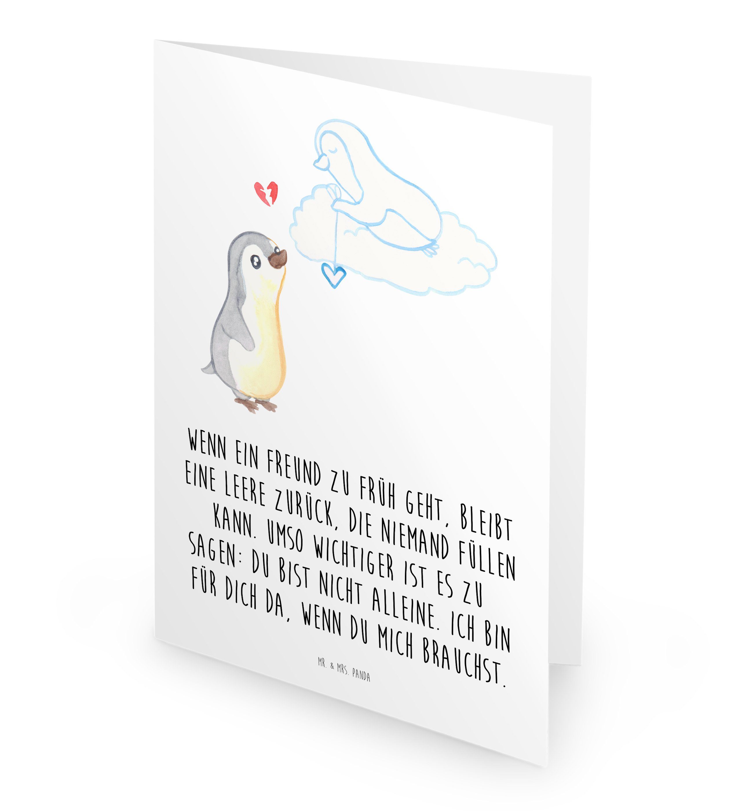 & Beileidskarte Weiß M - Mr. eines Panda Trauer Tod, Freund Kondolenzkarte, nahestehenden Mrs. - Tod