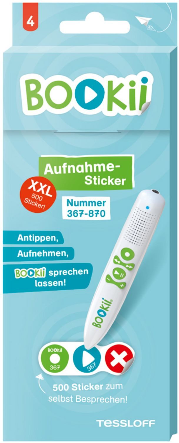 Tessloff Verlag Sticker BOOKii® Aufnahme-Sticker neutral Paket 4, Nr. 367-870 (504 Stück)