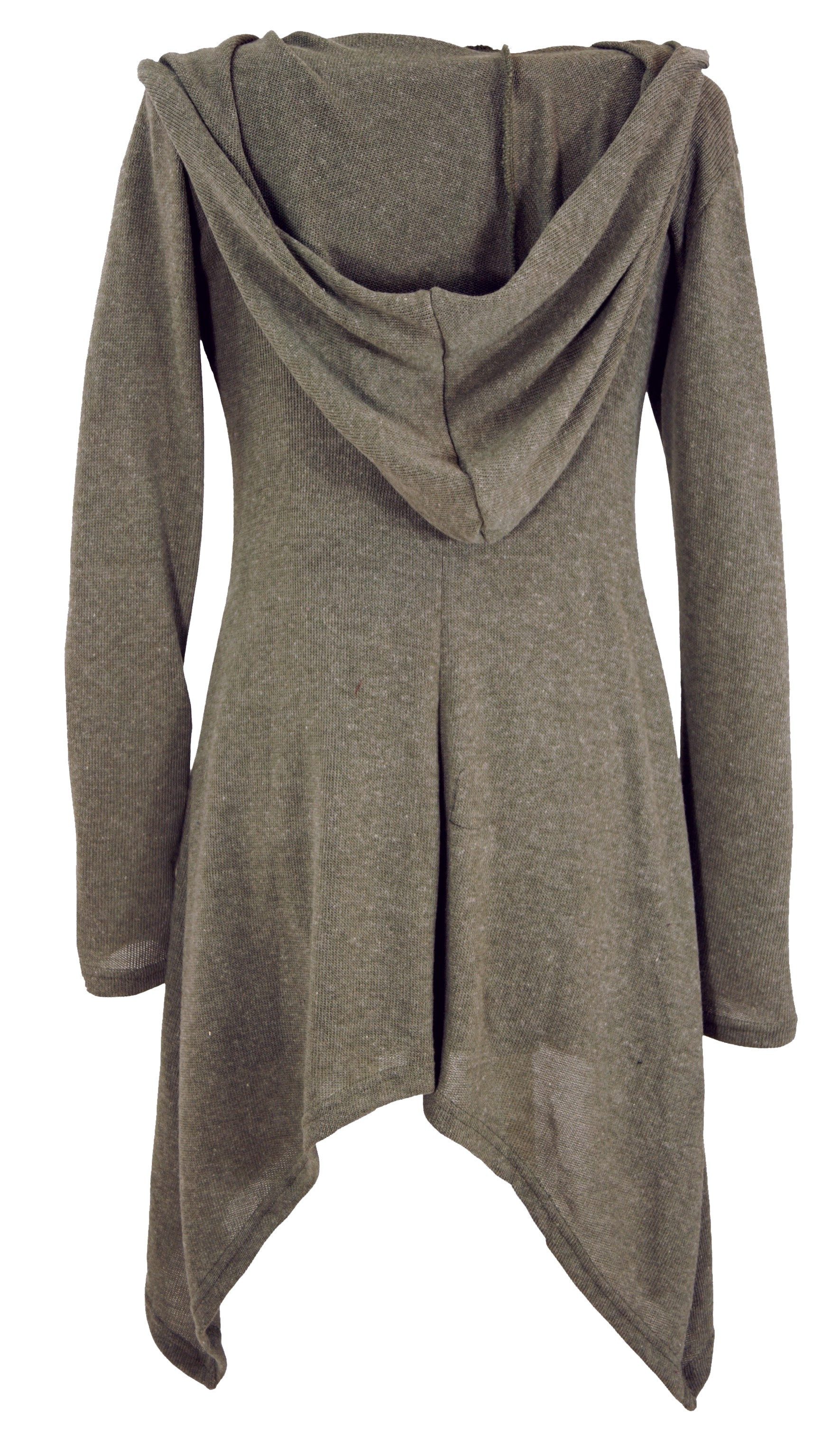 Guru-Shop Langjacke Lange Strickjacke, Strickmantel mit weiter.. günstig online kaufen