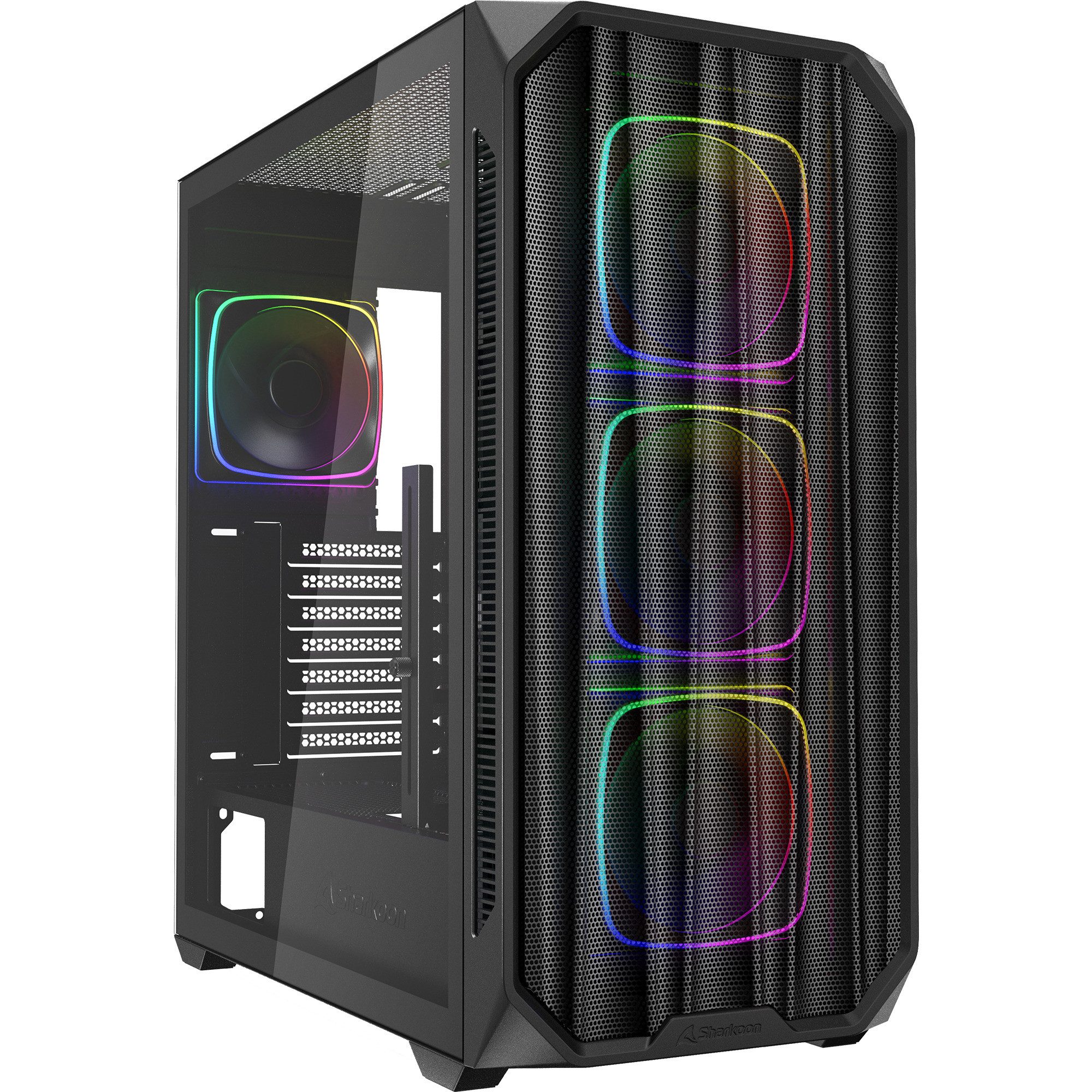 PC-Gehäuse Sharkoon AK5M RGB, Tower-Gehäuse, (Tempered
