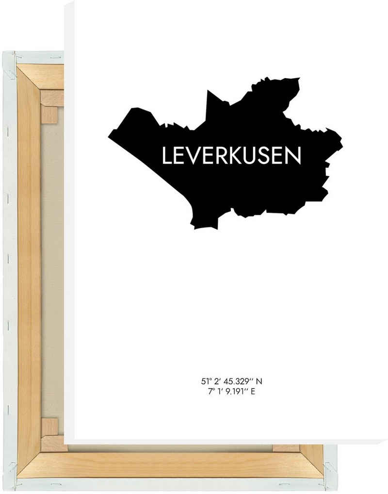 MOTIVISSO Leinwandbild Leverkusen Koordinaten #6