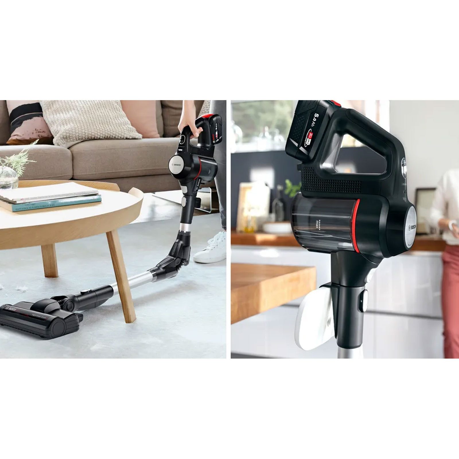 BOSCH Akku-Hand-und Stielstaubsauger BSS715FRSH, Wechselakkus