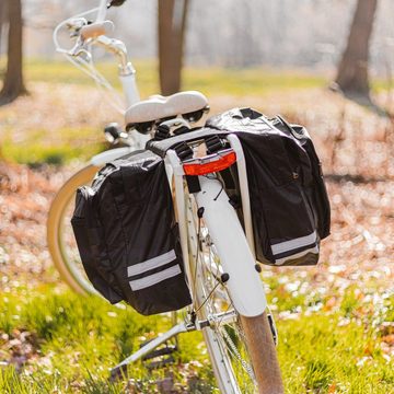 Forever Gepäckträgertasche Fahrradtasche Gepäckträgertasche Doppeltasche12L Kapazität