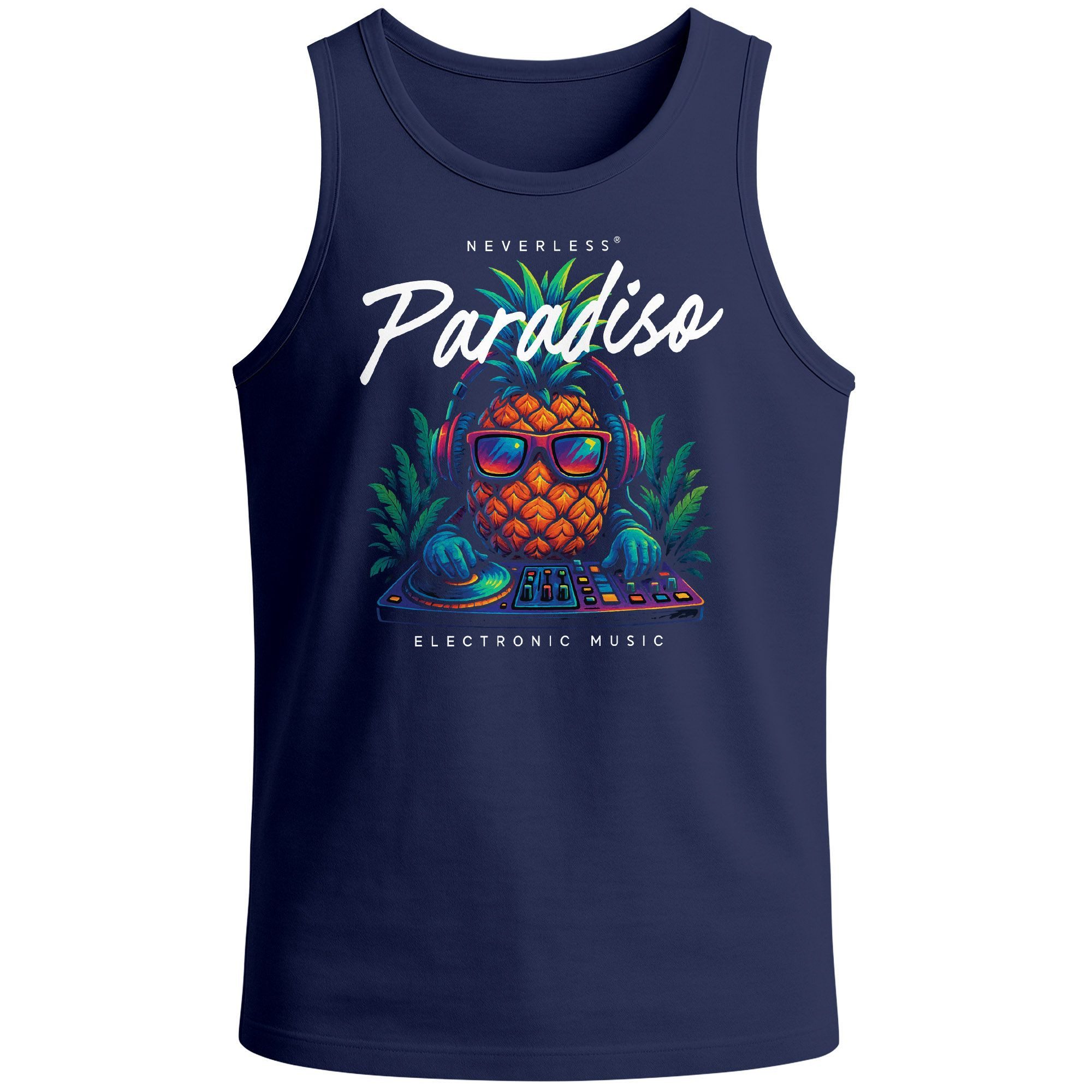 Neverless Tanktop Herren Tank-Top DJ Ananas günstig online kaufen