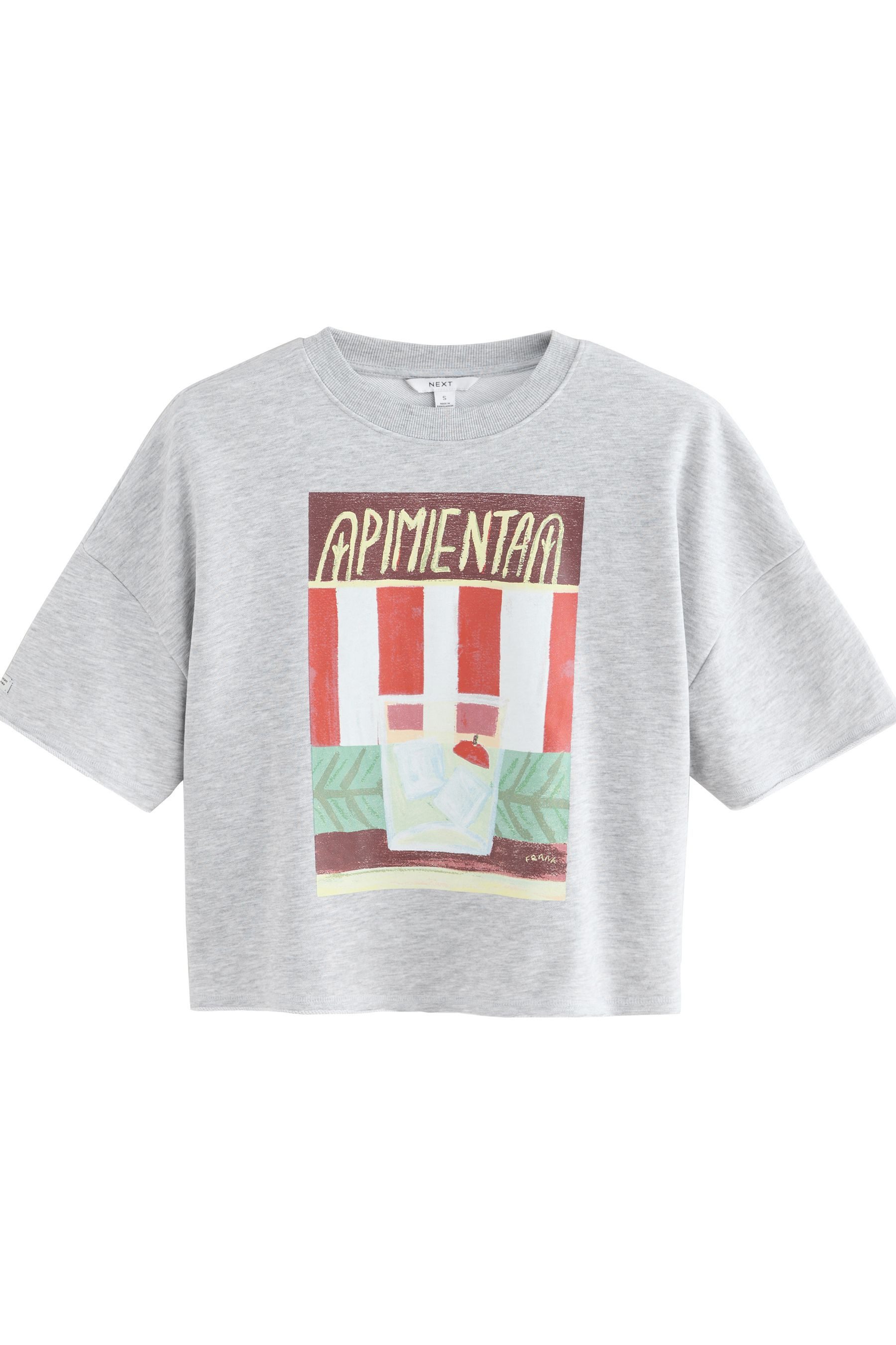 T-Shirt Kastiges T-Shirt mit Pimienta-Cocktail-Print