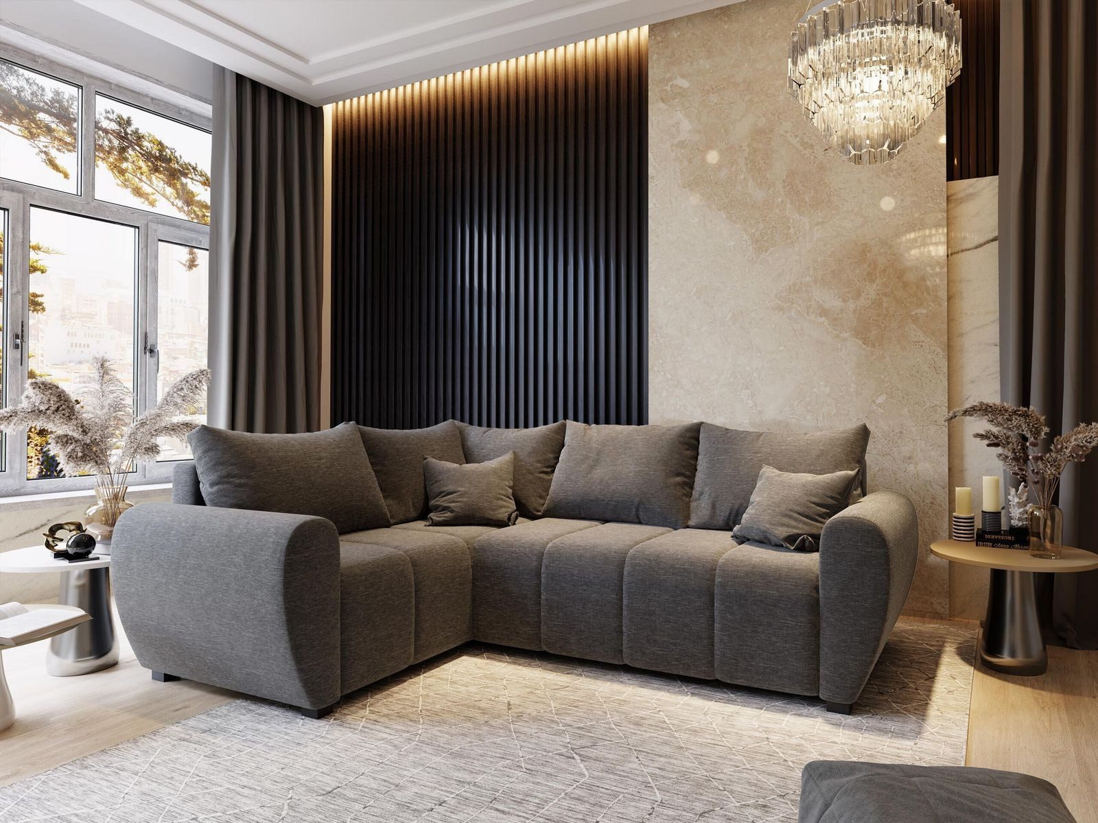 Masseno Ecksofa MADISON mit Schlaffunktion L-Form, günstig online kaufen