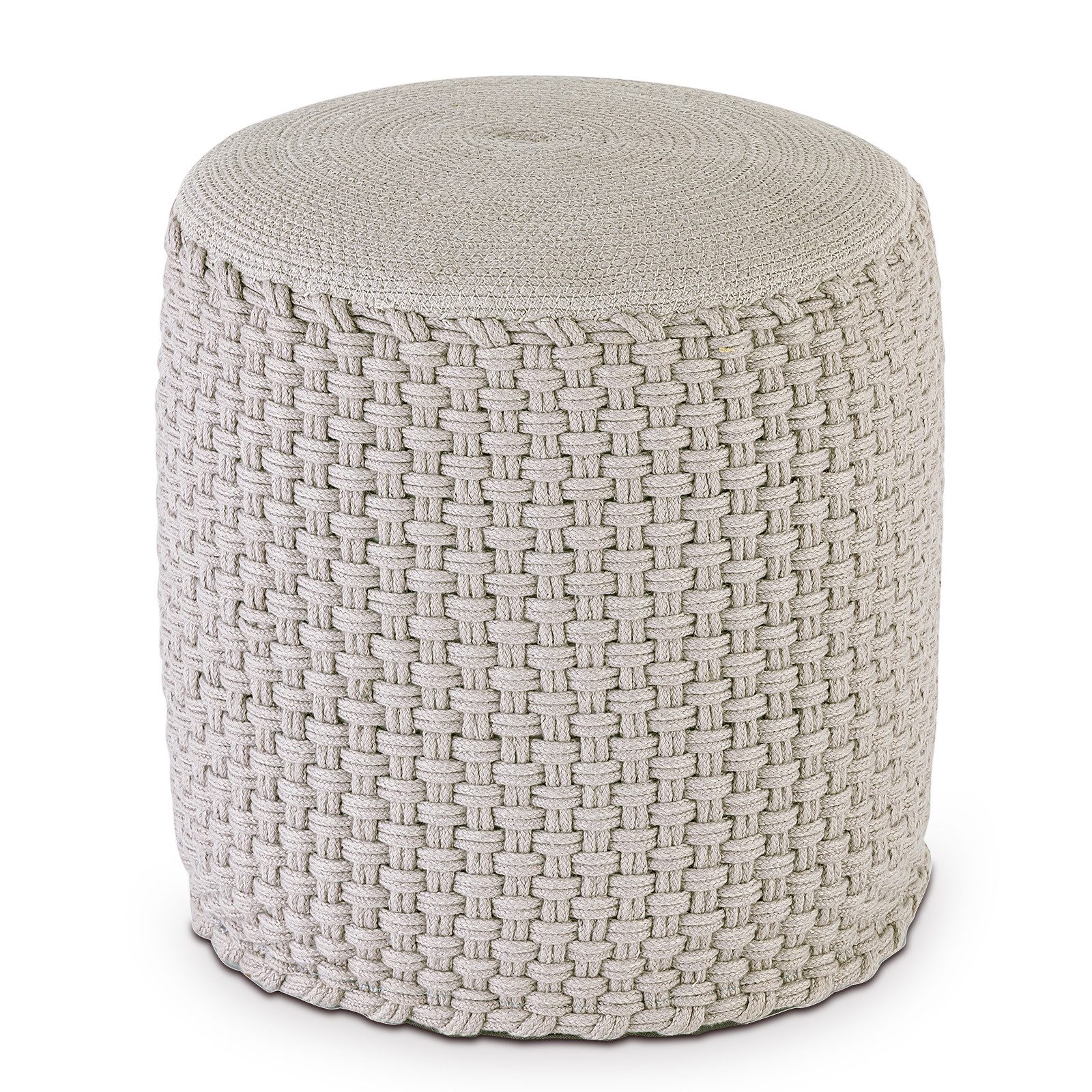 Amagohome Sitzhocker Hocker Sitzhocker Merino Pouf indoor outdoor ø40 H45cm Sitzpouf nachfü, Bezug abnehmbar u. bei 30° Feinwäsche waschbar!