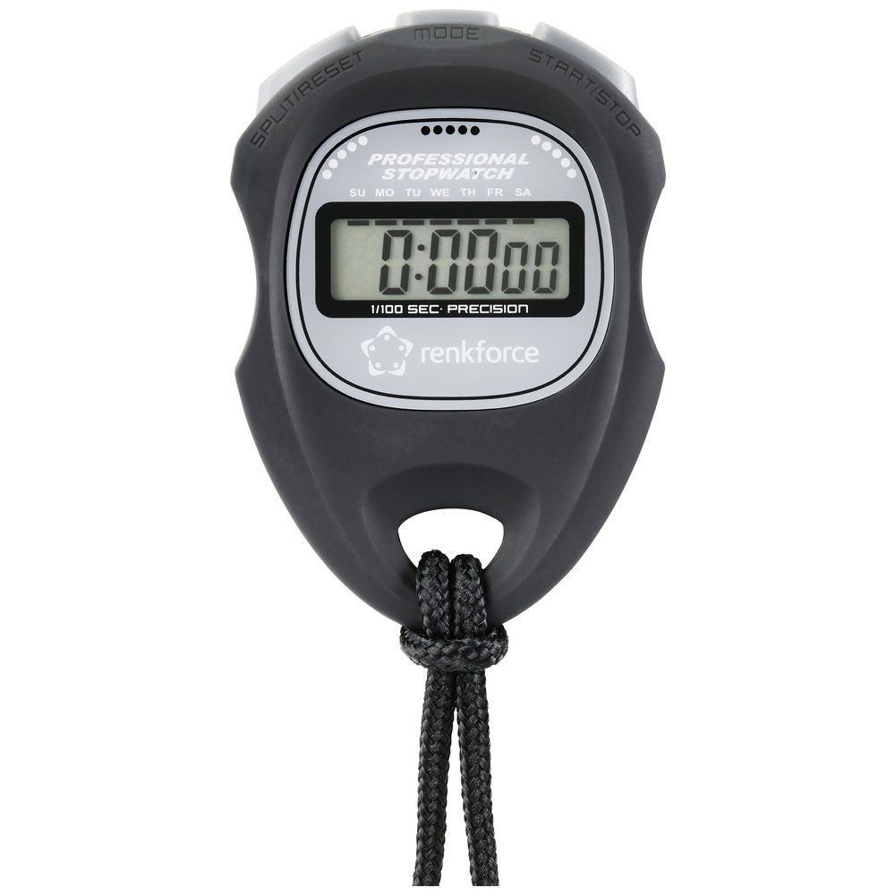 Renkforce Stoppuhr Renkforce WT-034 Stoppuhr digital Schwarz