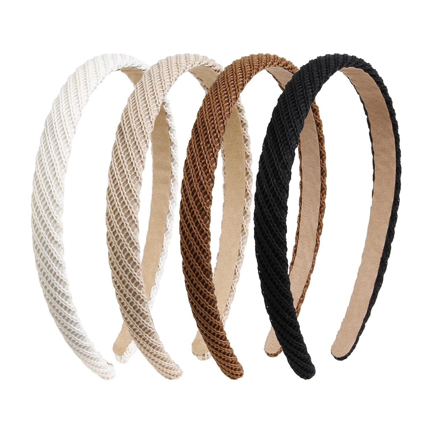 LuxusKollektion Haarband Haarreifen Damen Mädchen Geflochten 4 Pack Knitted Headbands B-20