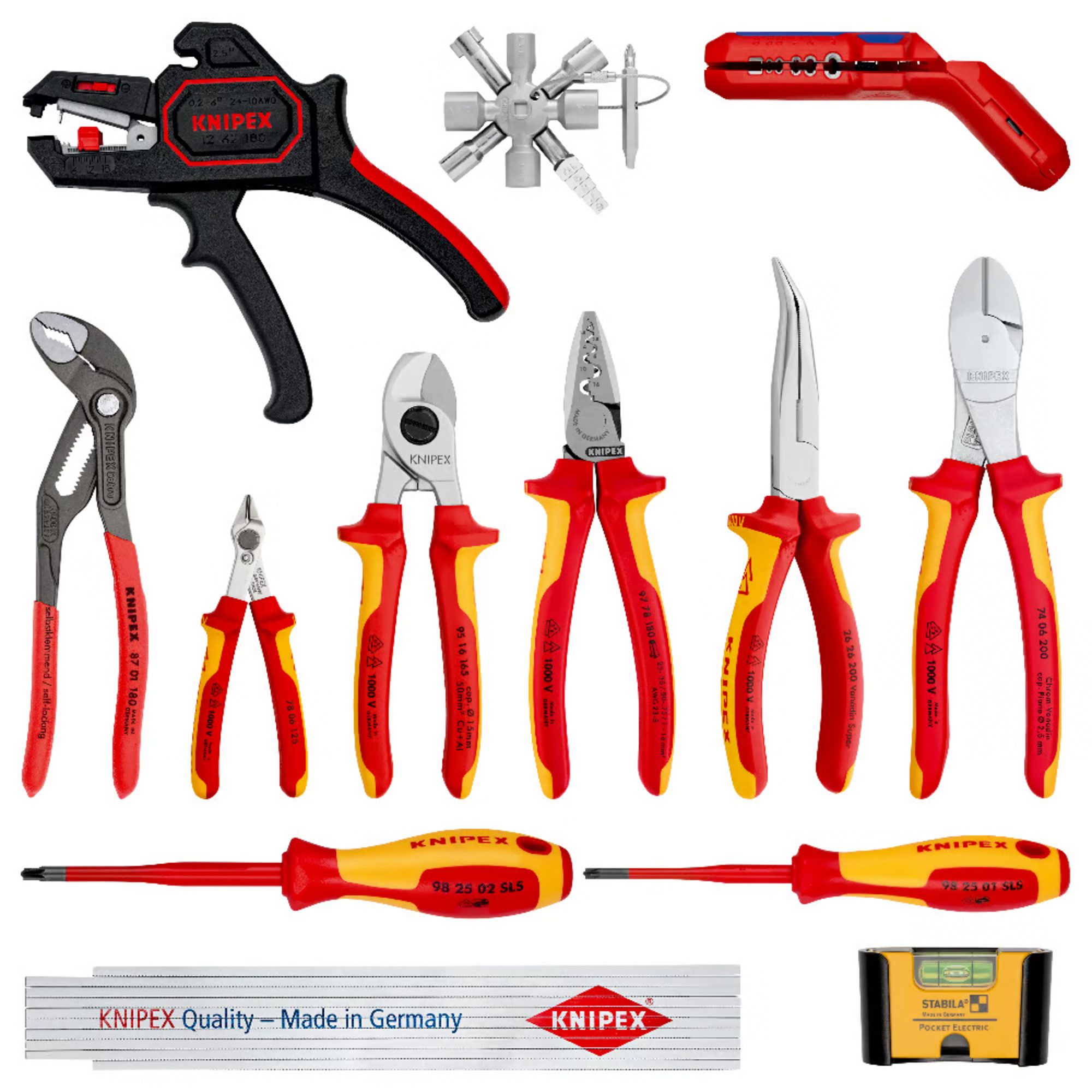 Knipex Werkzeugset KNIPEX Erweiterungs-Set Elektro II, 14-teilig, (14-tlg)