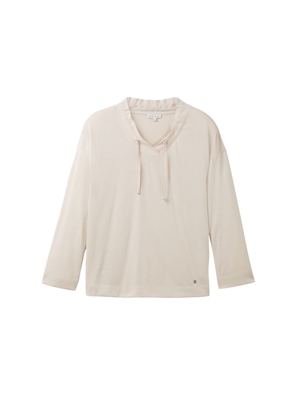 Langarmshirt GATHERING V-NECK