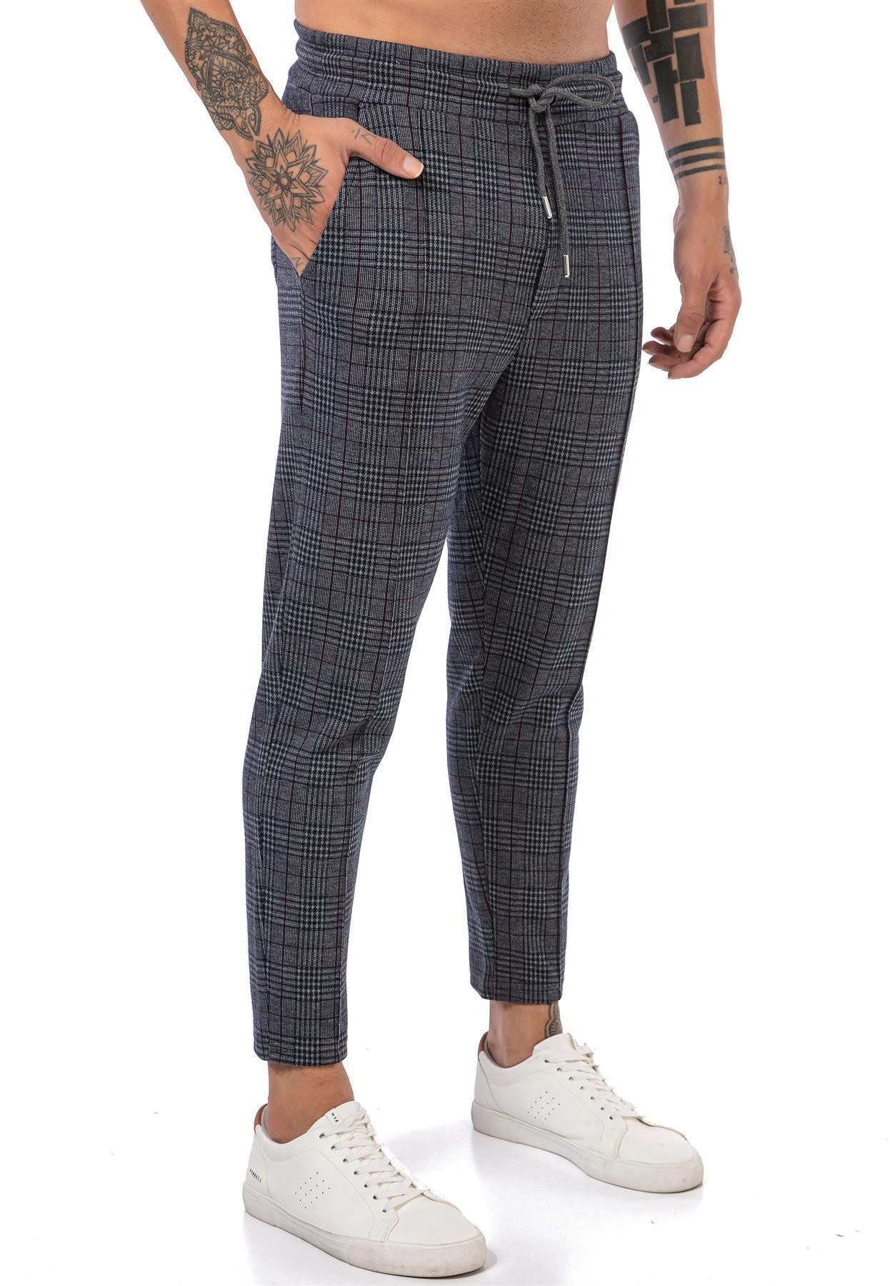 RedBridge Chinohose im beliebten Karo-Design - Perfekt für Freizeit und Bür günstig online kaufen