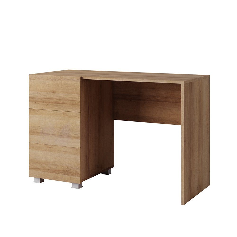Lomadox Schreibtisch CAIRNS-132, in Eiche Nb., Modern, grifflos günstig online kaufen