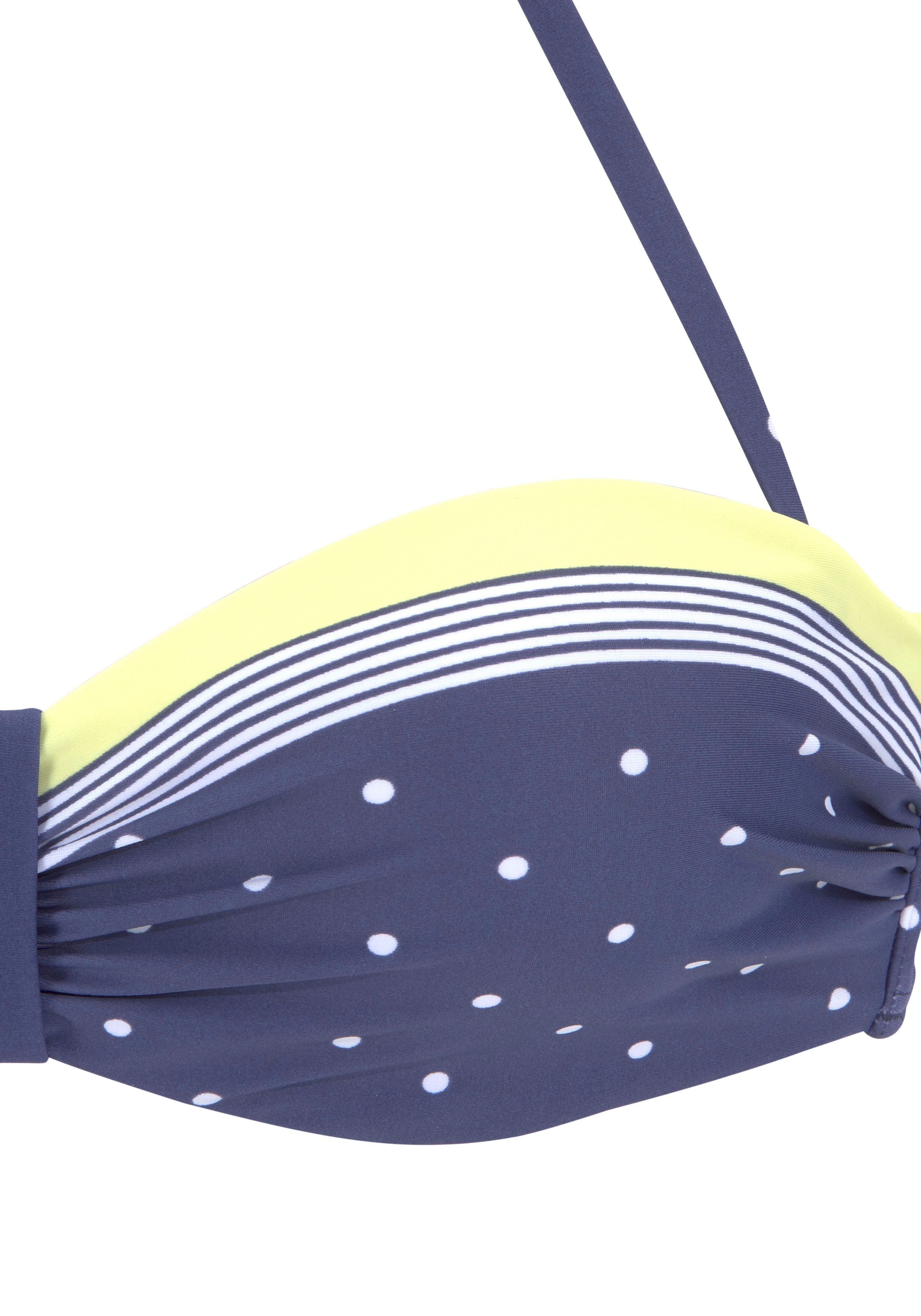 LASCANA Bügel-Bandeau-Bikini-Top Monri, mit kontrastfarbenem Detail