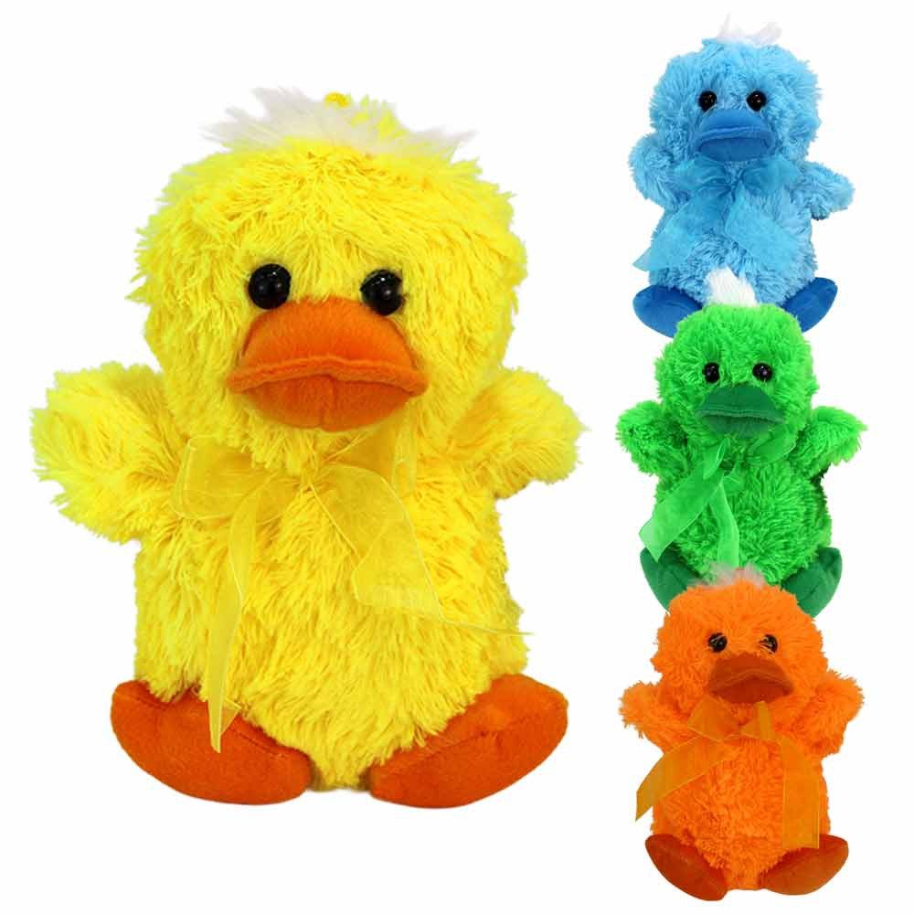 Dinotoys Kuscheltier 4 Stück Enten Kuscheltier Sortiment bunt - ca. 22 cm (4-St)