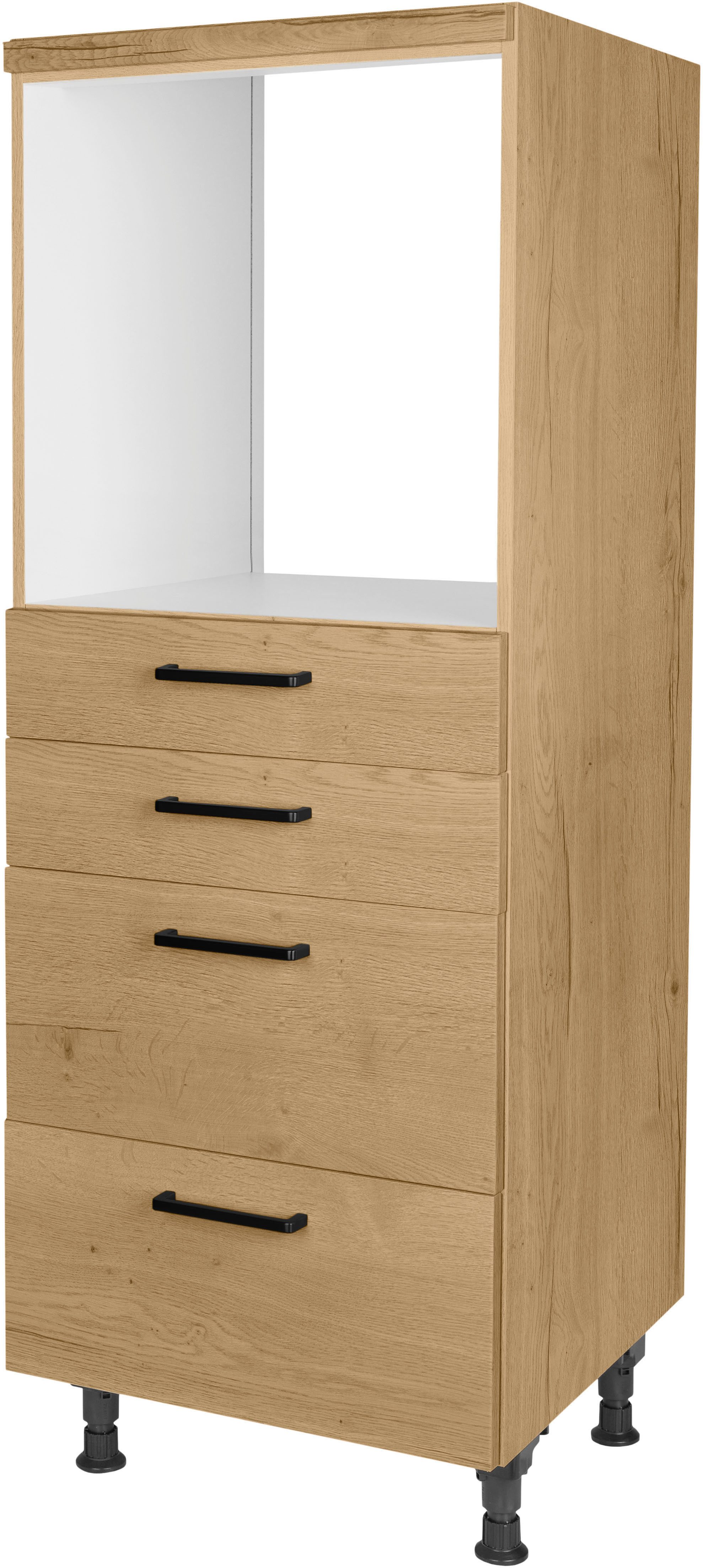 nobilia® Herdumbauschrank "MIAMI", mit Schubkästen und Auszügen, vormontiert, Breite/Höhe: 60/167,8 cm